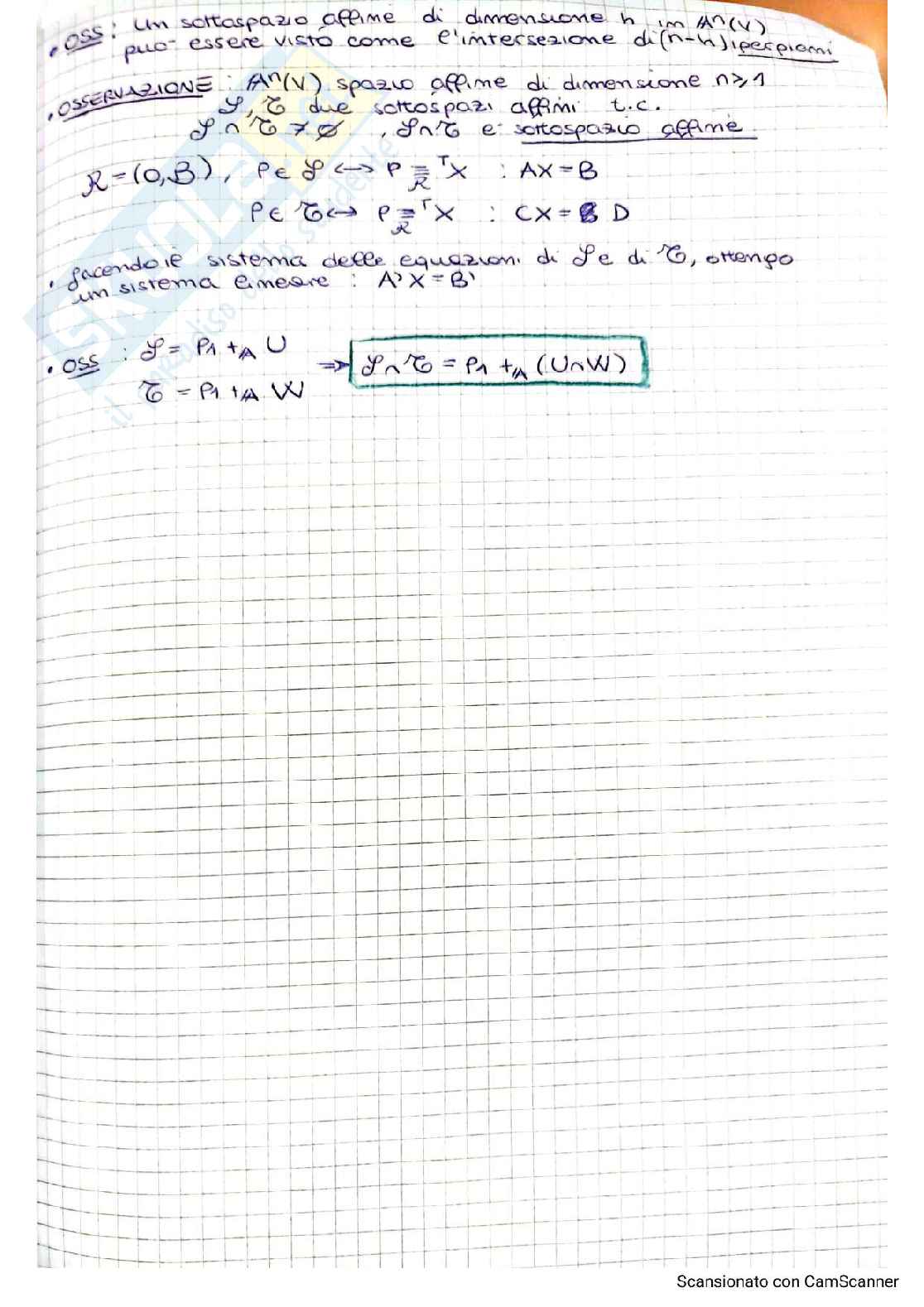 Appunti di Algebra lineare e Geometria Pag. 36
