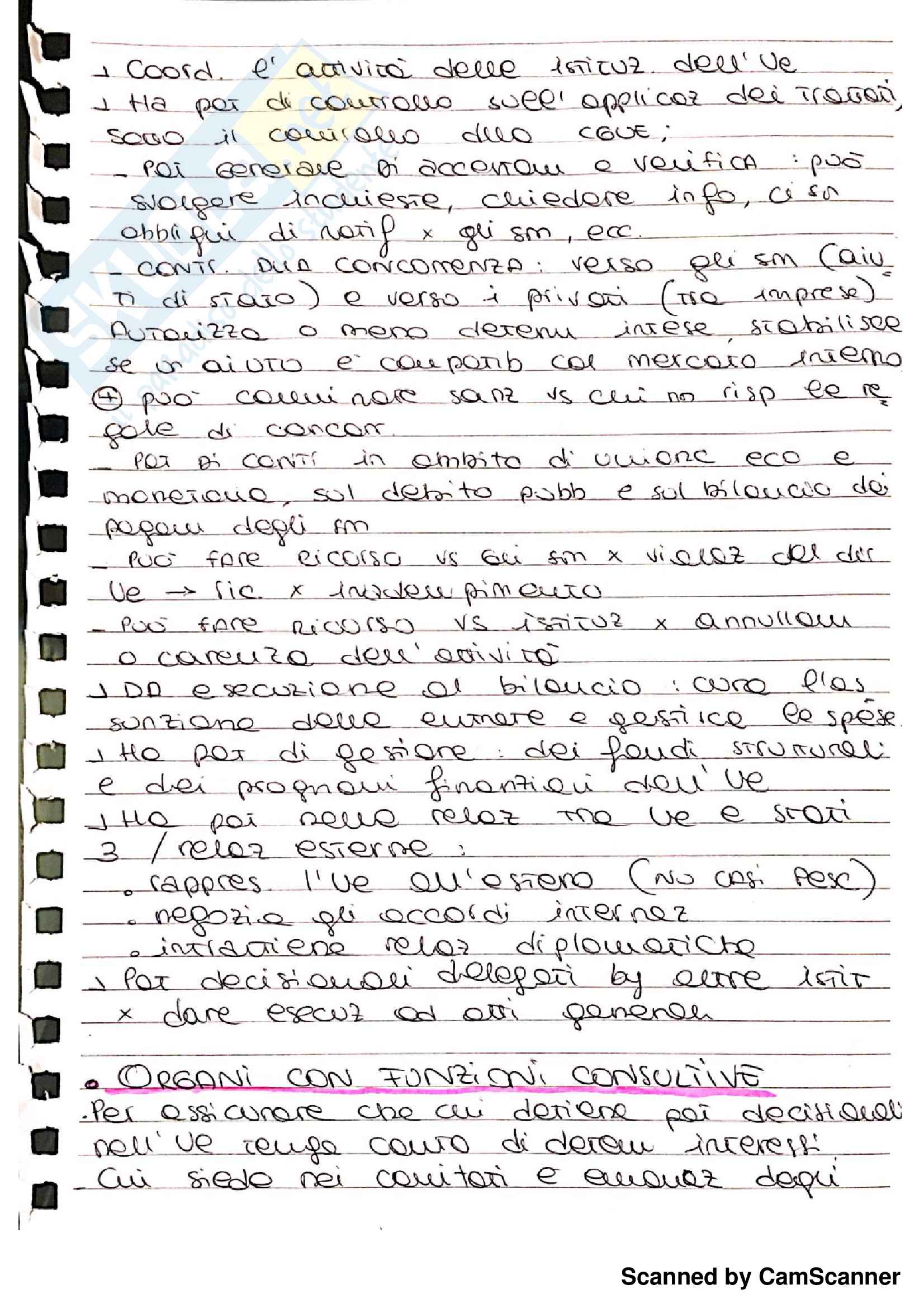 Appunti di Diritto dell'Unione Europea