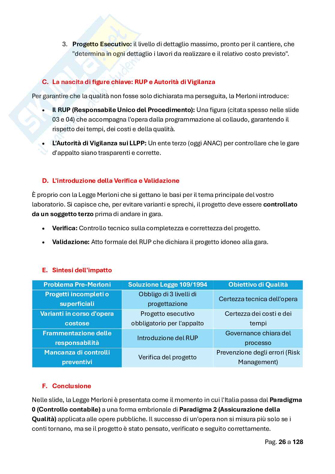 Appunti Laboratorio di controllo e validazione del progetto  Pag. 26