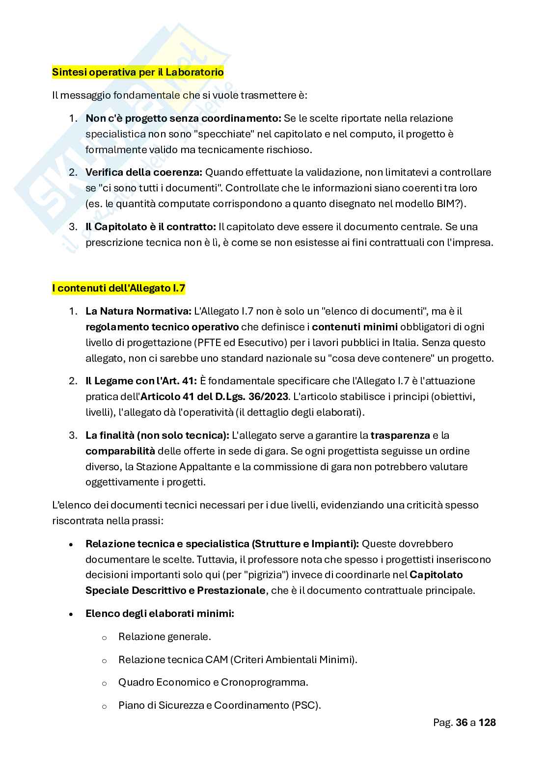 Appunti Laboratorio di controllo e validazione del progetto  Pag. 36