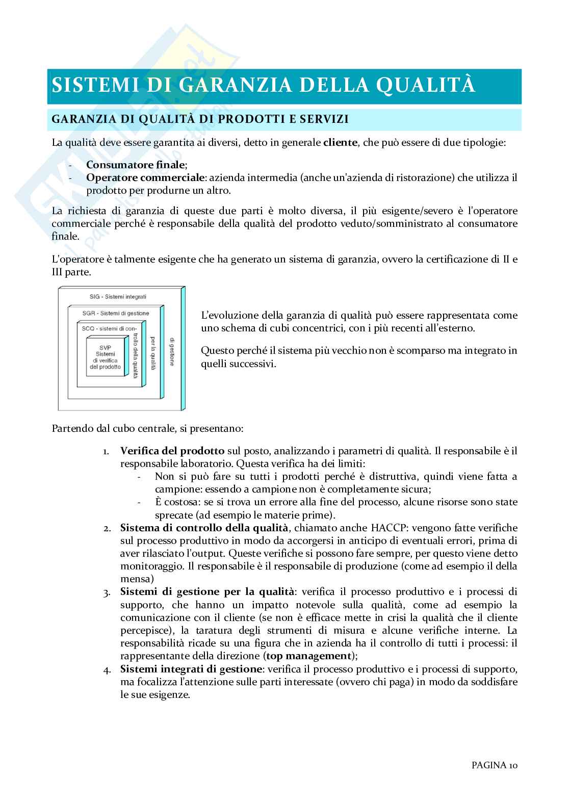 Appunti Sistemi di gestione per la qualità nella ristorazione Pag. 11