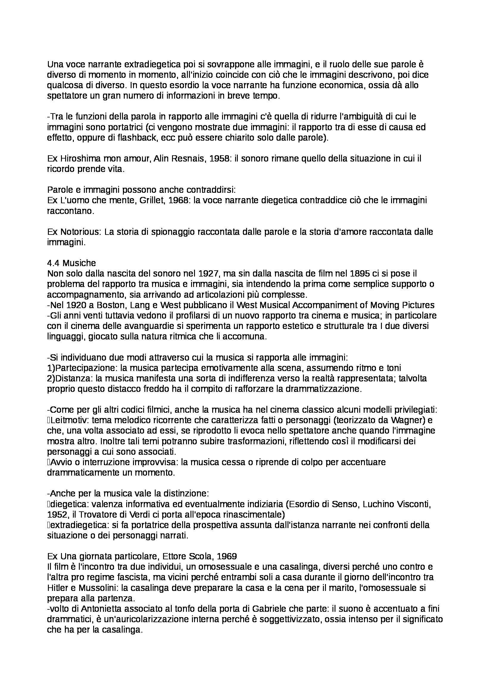 Riassunto esame Analisi del Film, prof. Guerrini, libro consigliato Manuale del Film, Rondolino, Tomasi Pag. 36