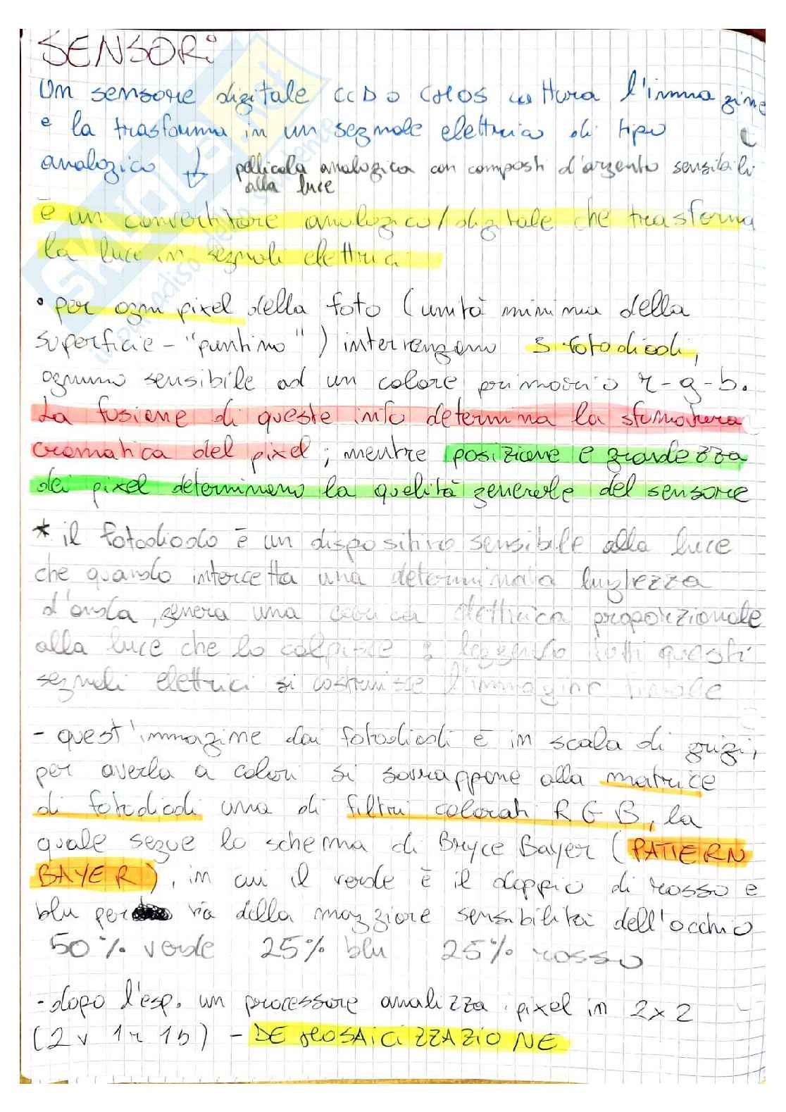 Appunti Elaborazione digitale dell'immagine Pag. 2