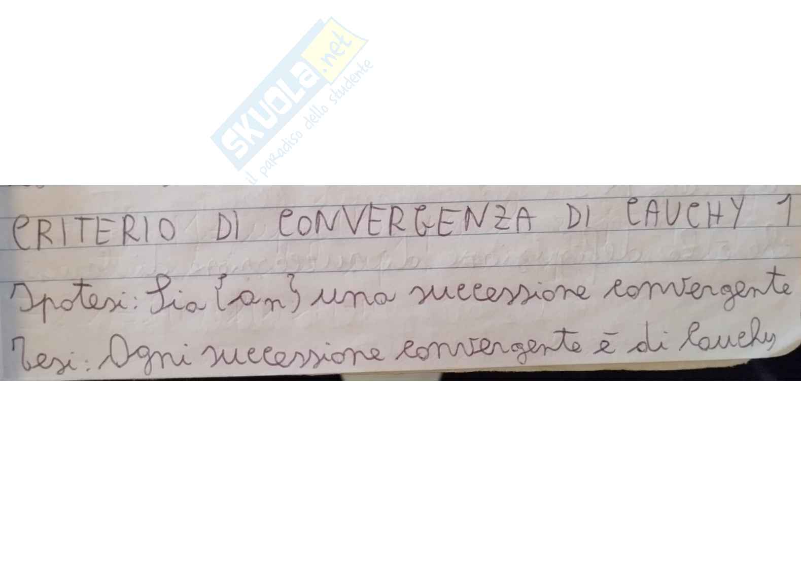 Teoremi sulle successioni Pag. 51