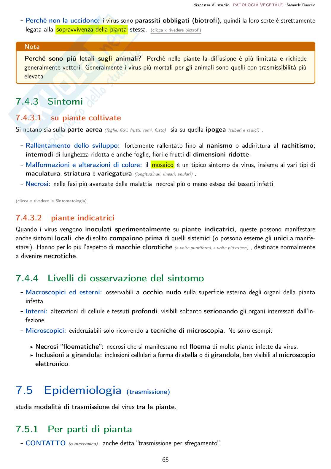 Patologia agraria - Corso completo Pag. 66