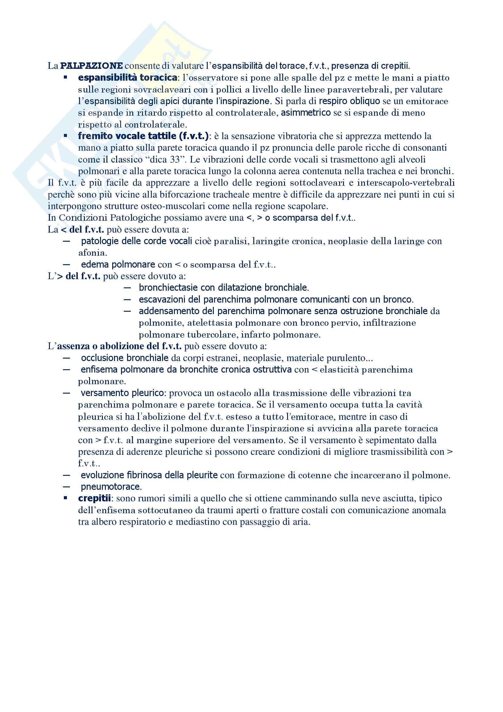 Malattie dell'apparato respiratorio - esame obiettivo torace Pag. 2