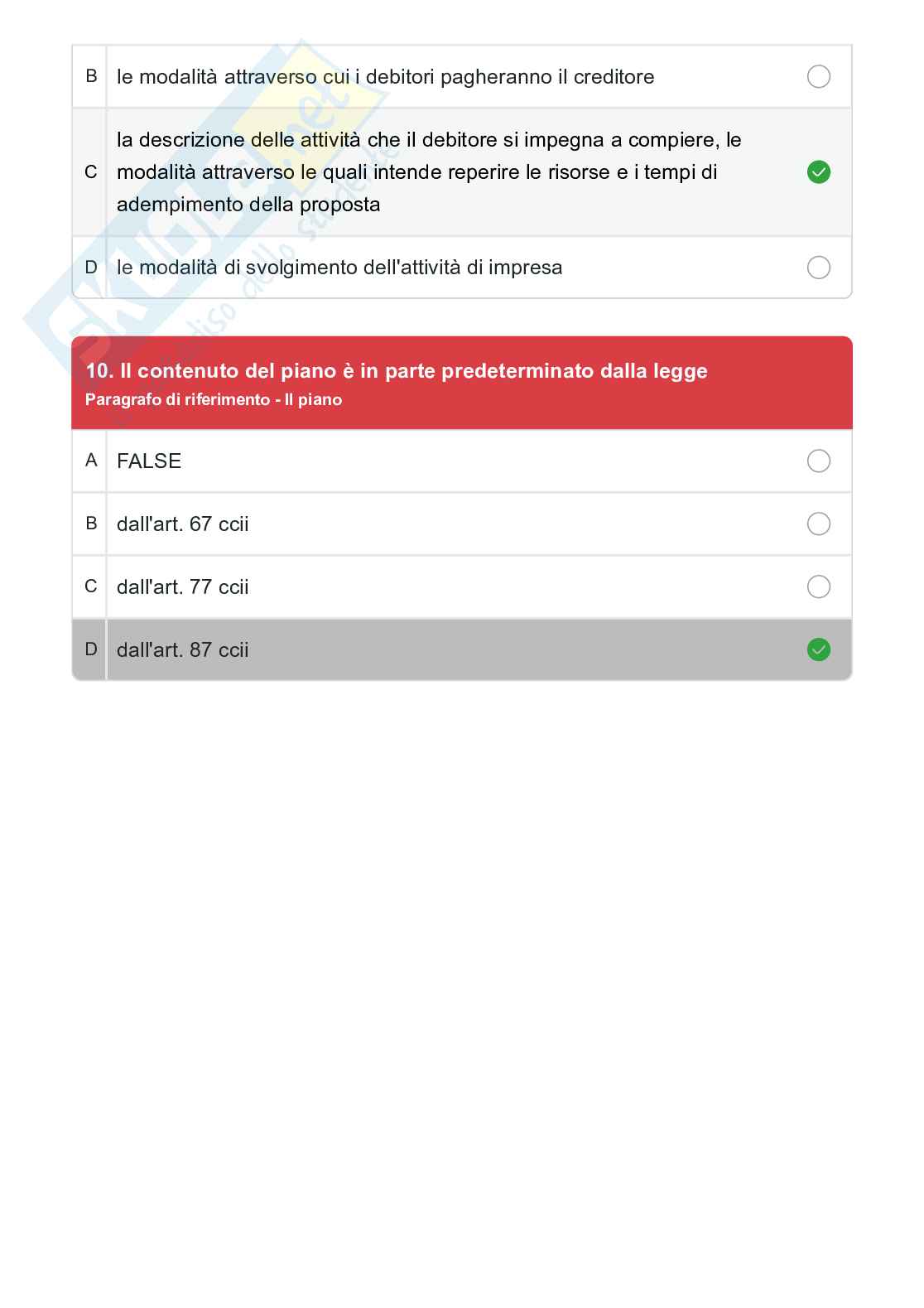 Tutte le 310 domande di Diritto della crisi - 2024/25 Pag. 66