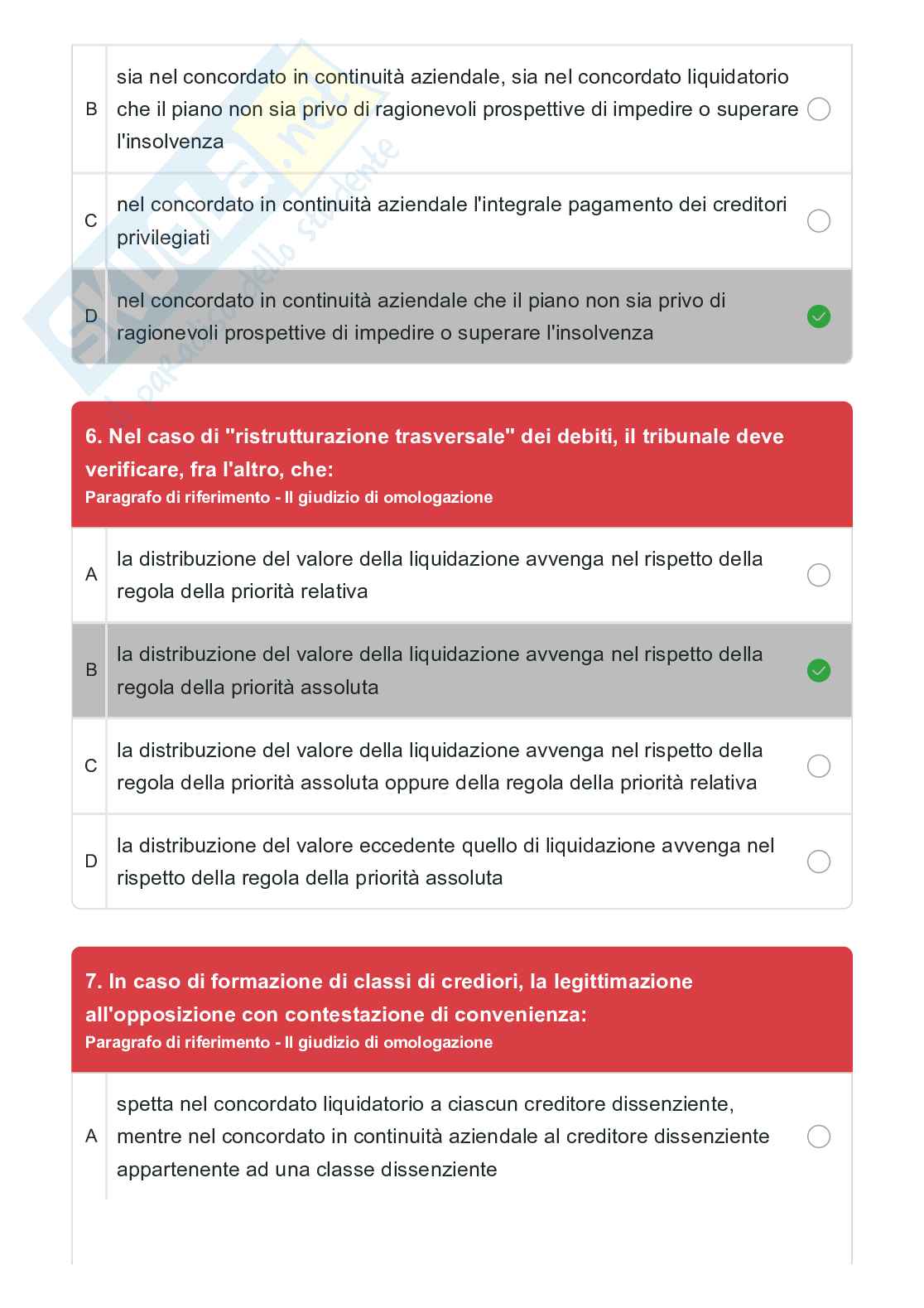 Tutte le 310 domande di Diritto della crisi - 2024/25 Pag. 81