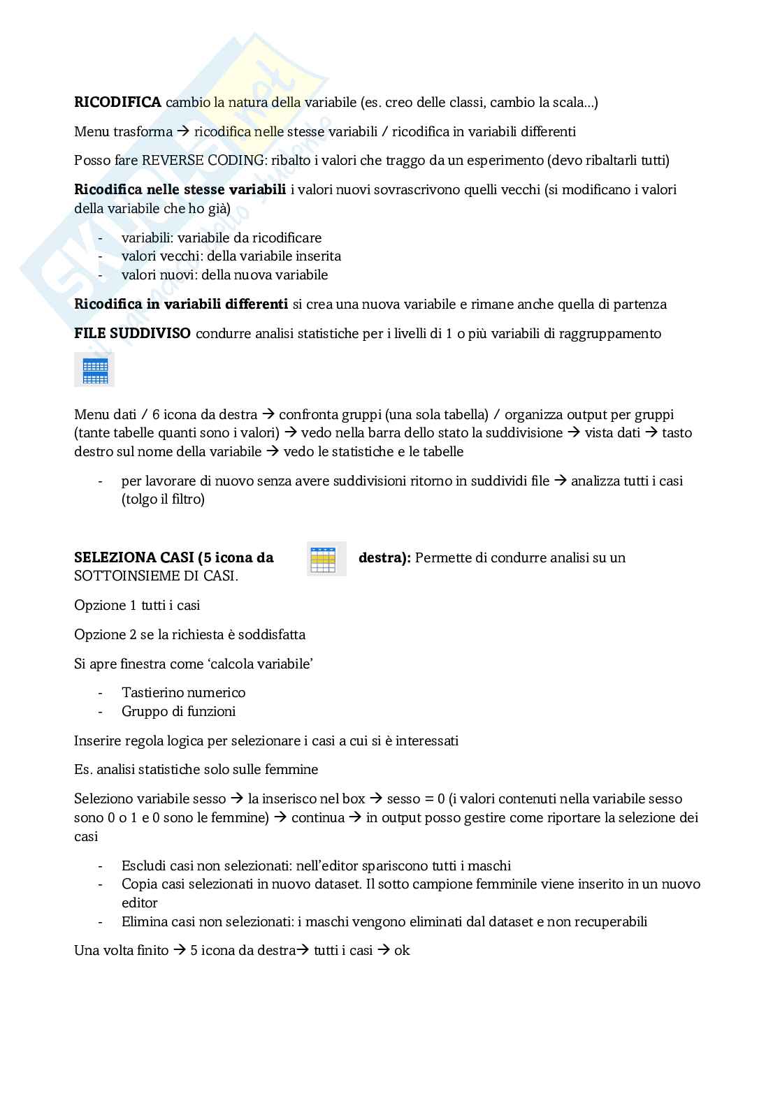 SPSS-Psicometria: appunti Pag. 2