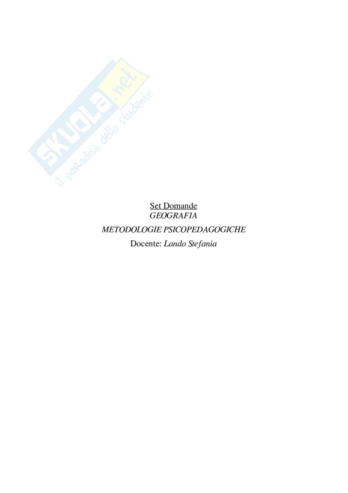 Paniere completo di Geografia - Risposte multiple e aperte - aggiornato (2026) Pag. 2