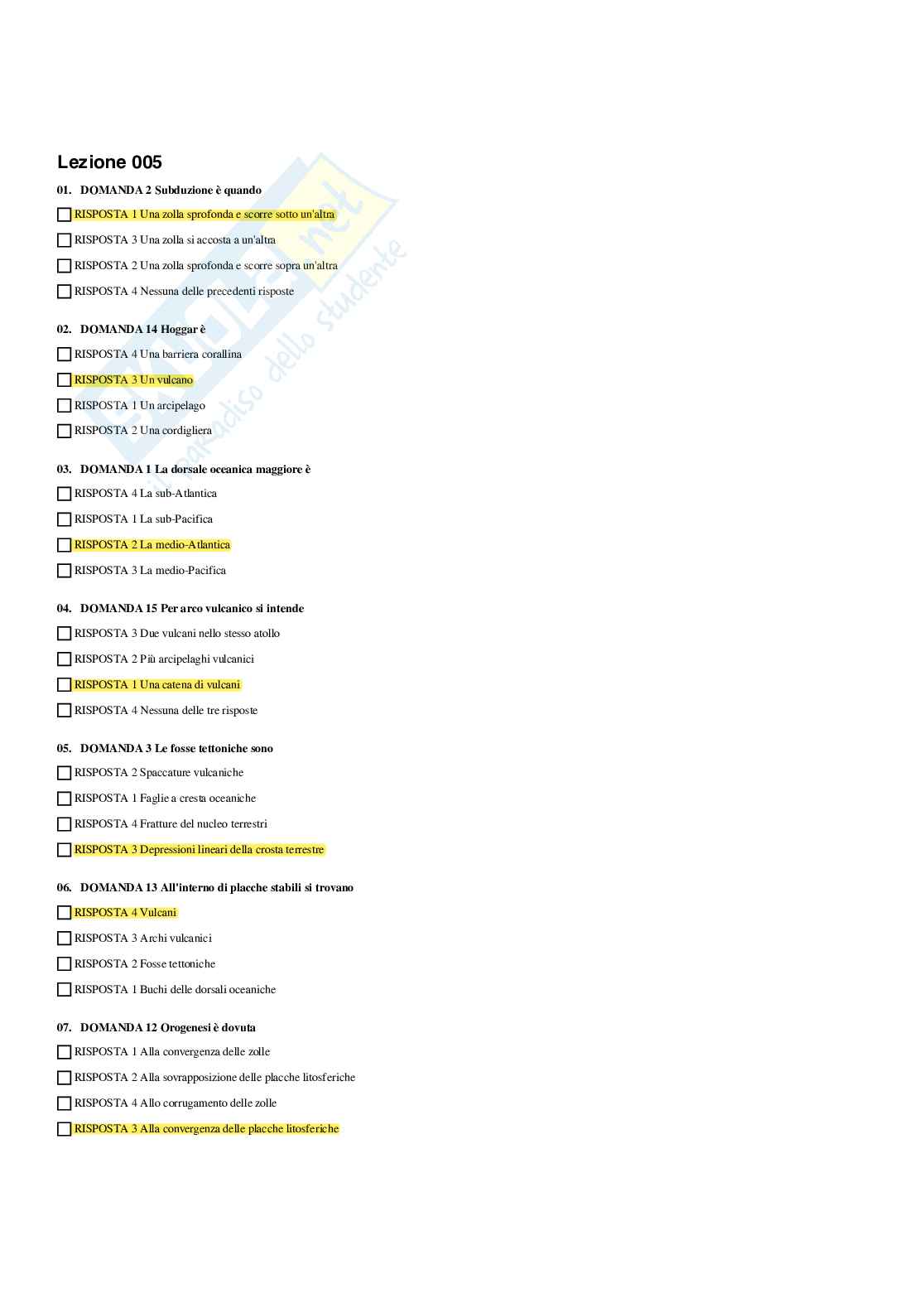 Paniere completo di Geografia - Risposte multiple e aperte - aggiornato (2026) Pag. 6