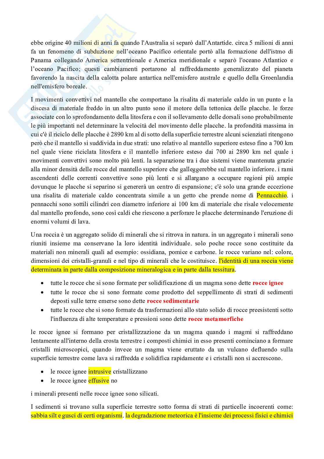 Appunti di Geologia con laboratorio Pag. 6