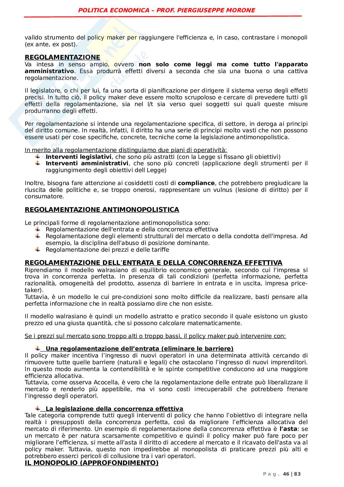 Politica economica Pag. 46