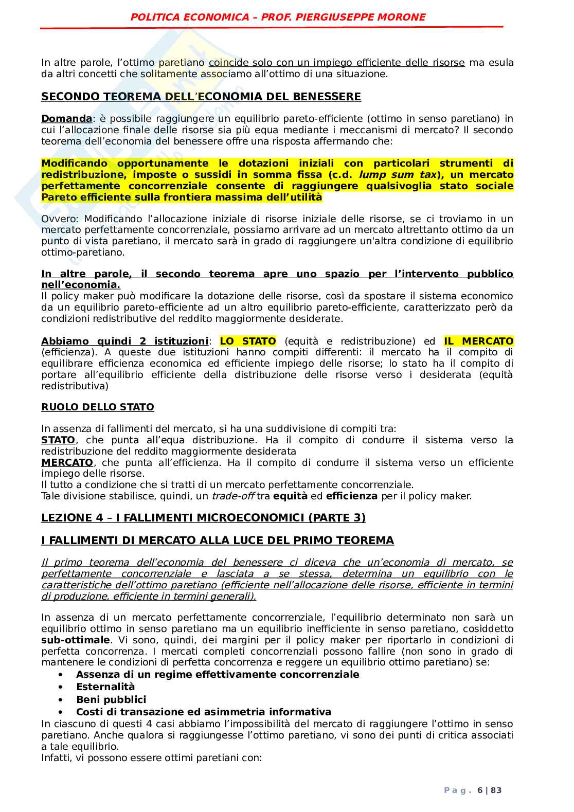 Politica economica Pag. 6