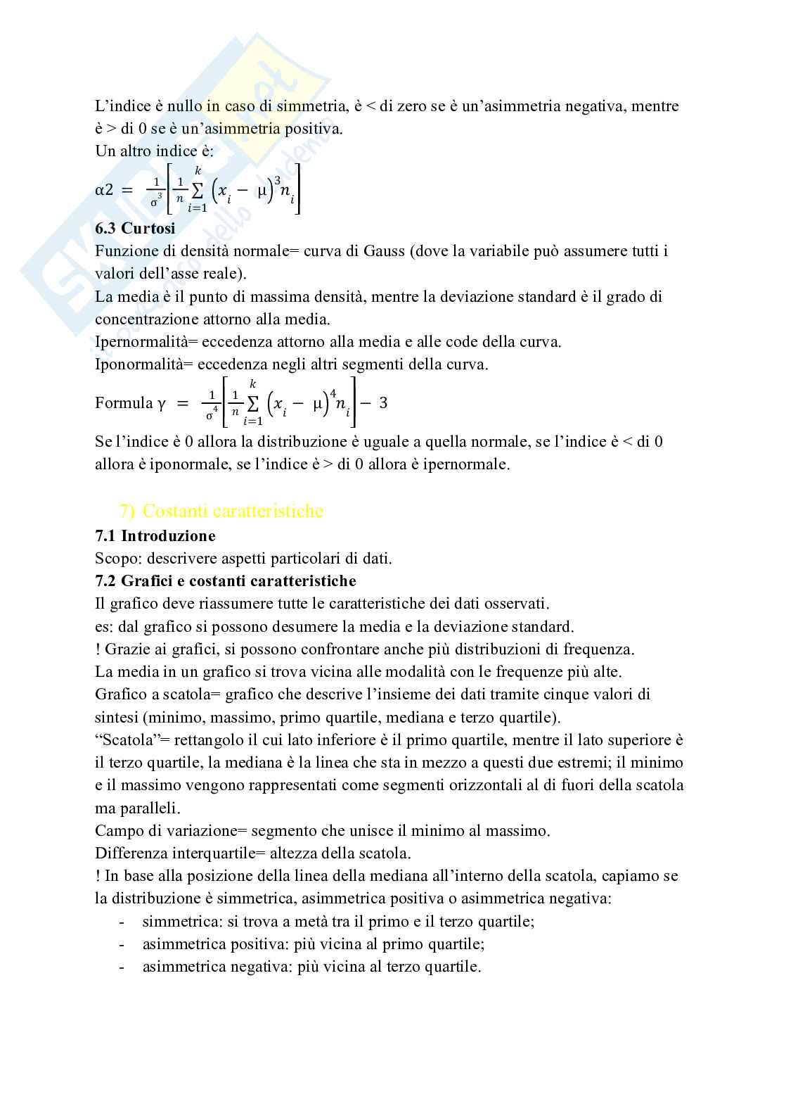 Riassunto esame Statistica, Prof. Polettini Silvia, libro consigliato Statistica: principi e metodi (4a edizione), Cicchitelli, D’Urso, Minozzo  Pag. 16