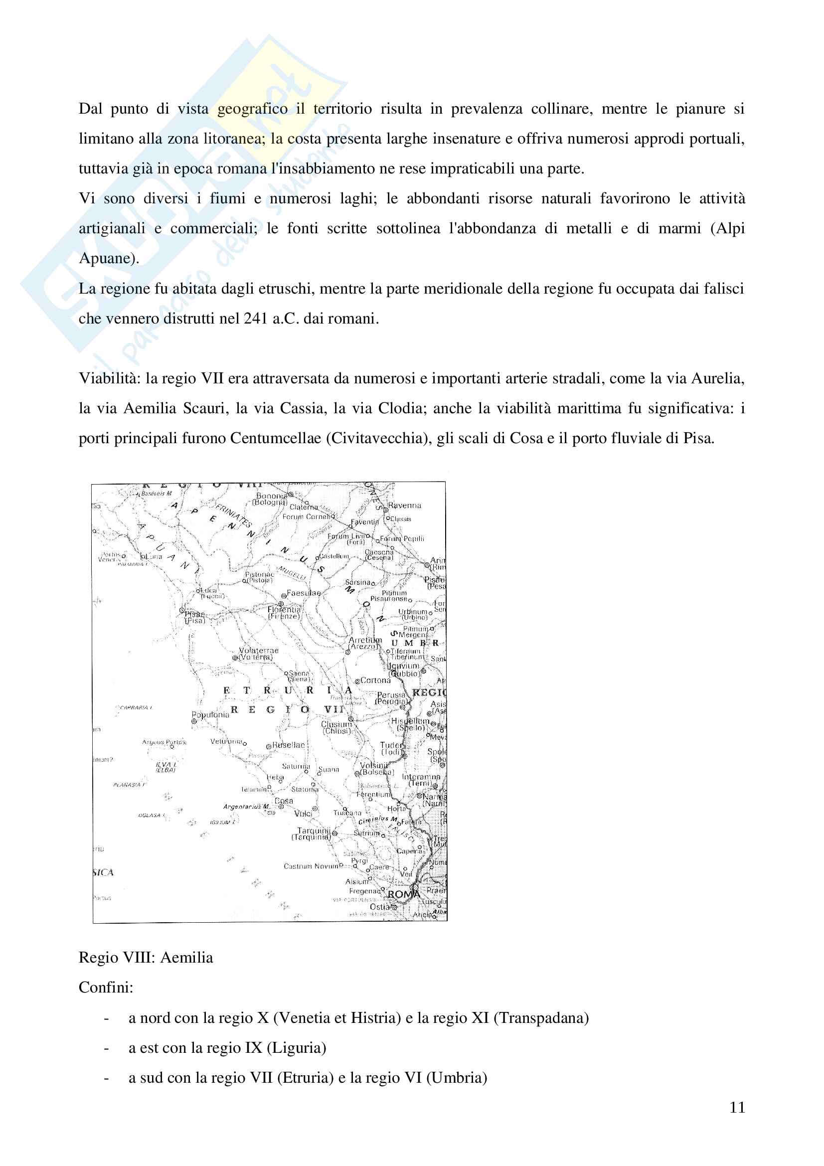 Regiones augustee, topografia antica, laurea magistrale Pag. 11