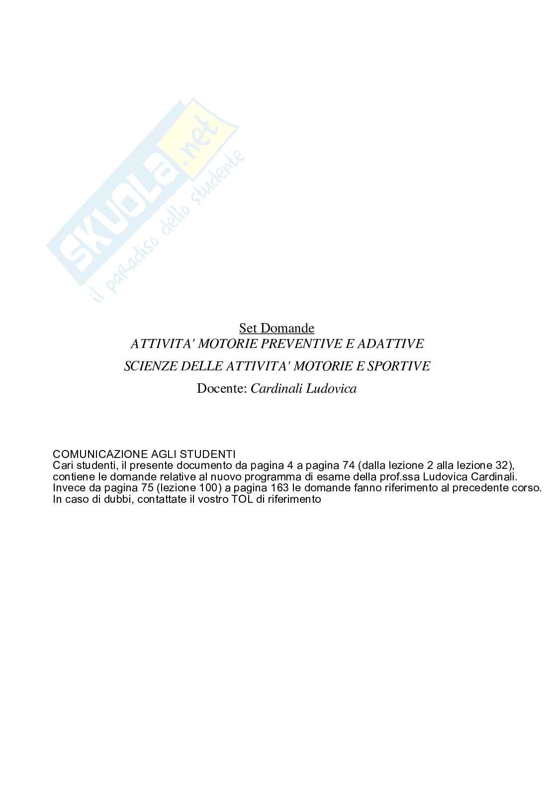 Paniere Attività motorie preventive e adattate - (2026) - Risposte multiple corrette Pag. 2