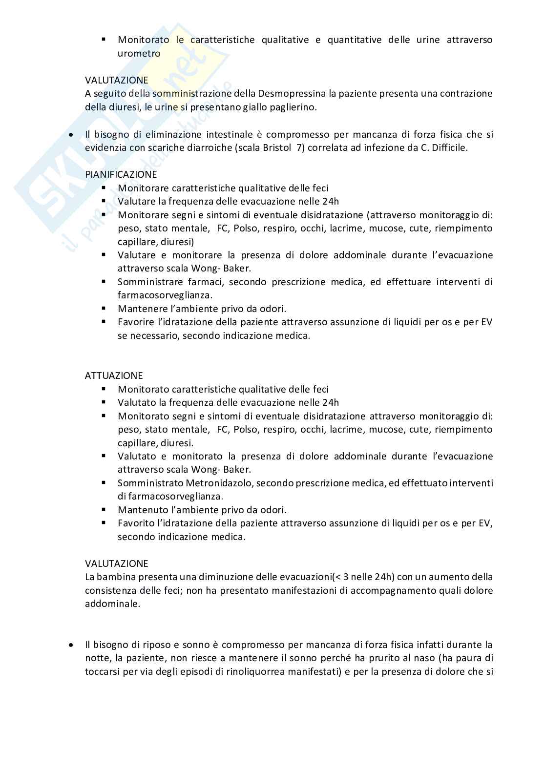 Analisi di una situazione di cura in ambito oncoematologia pediatrica - Tirocinio Pag. 6