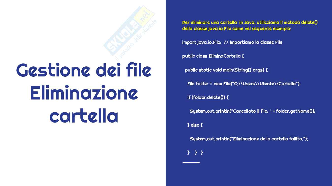 JAVA: programmazione a oggetti (OOP) Pag. 101