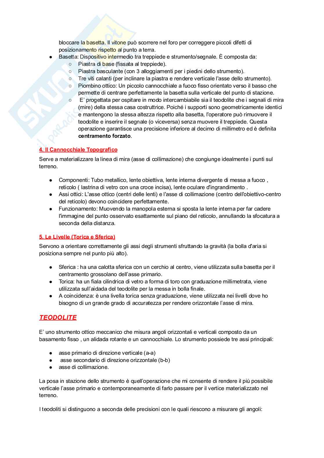 Appunti  sintetico corso di Topografia  Pag. 2