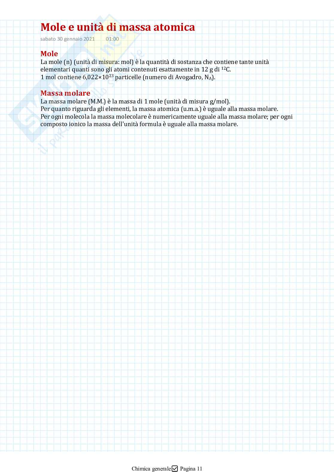Appunti di chimica generale Pag. 11
