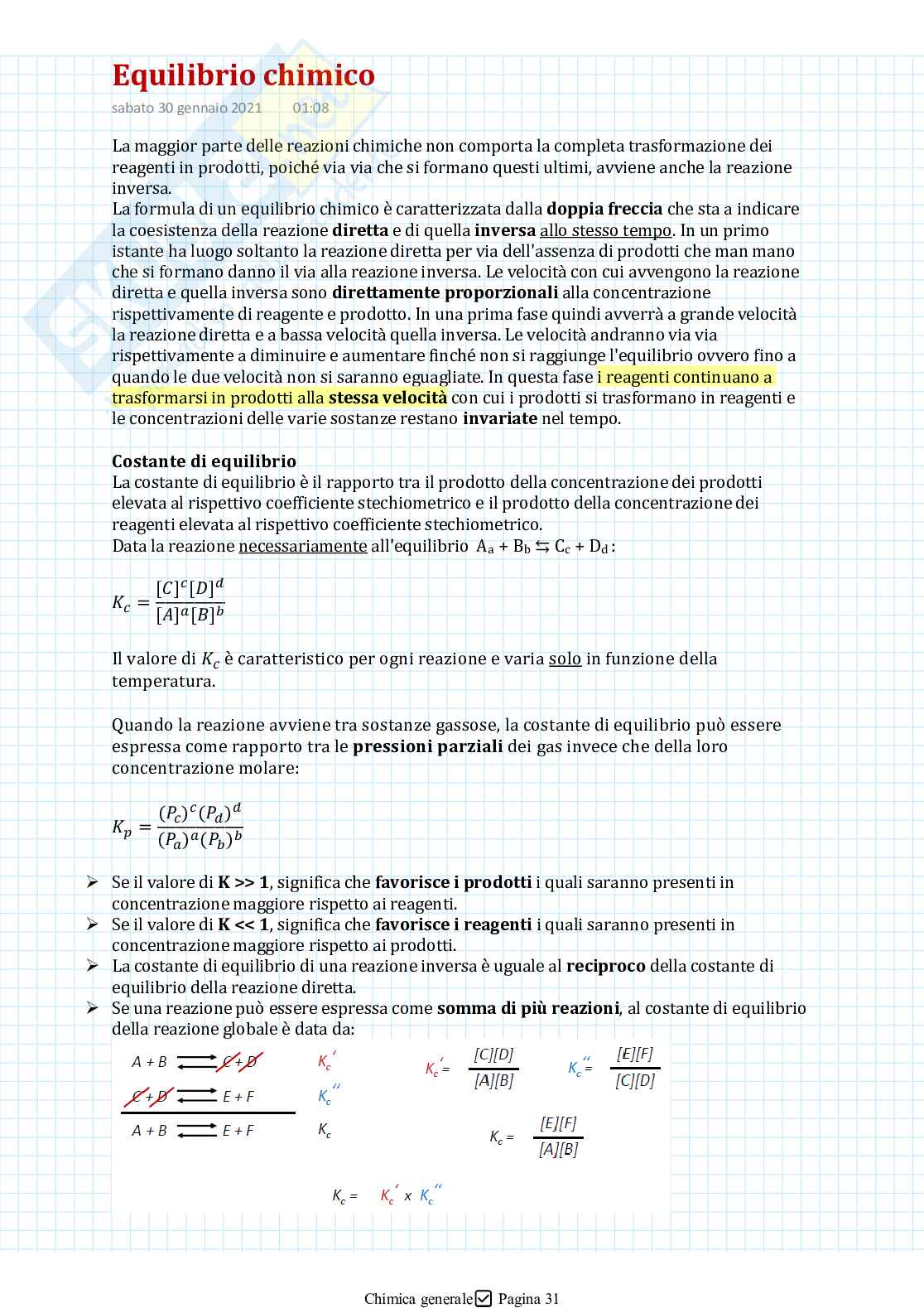 Appunti di chimica generale Pag. 31