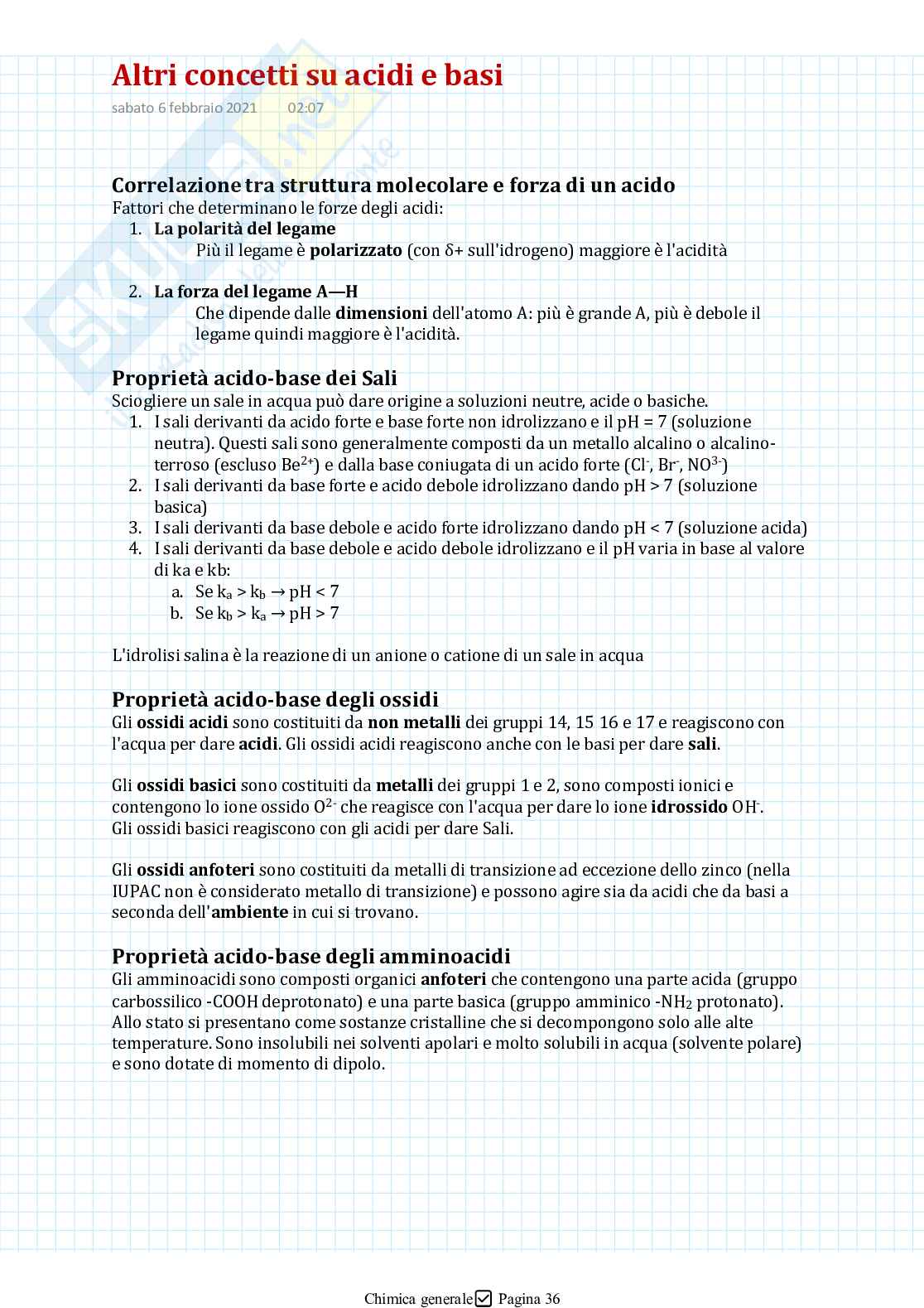Appunti di chimica generale Pag. 36