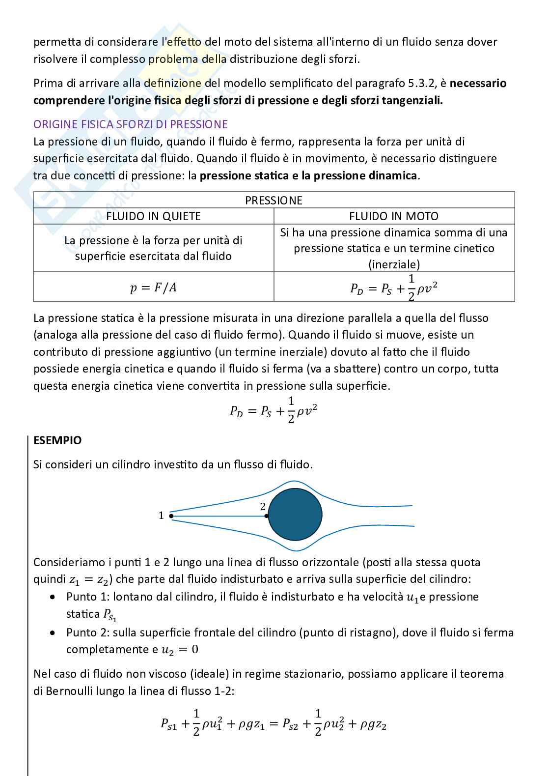 Fondamenti di meccanica teorica ed applicata (parte 10) - Forze aerodinamiche (azioni mutue solido-fluido) Pag. 6