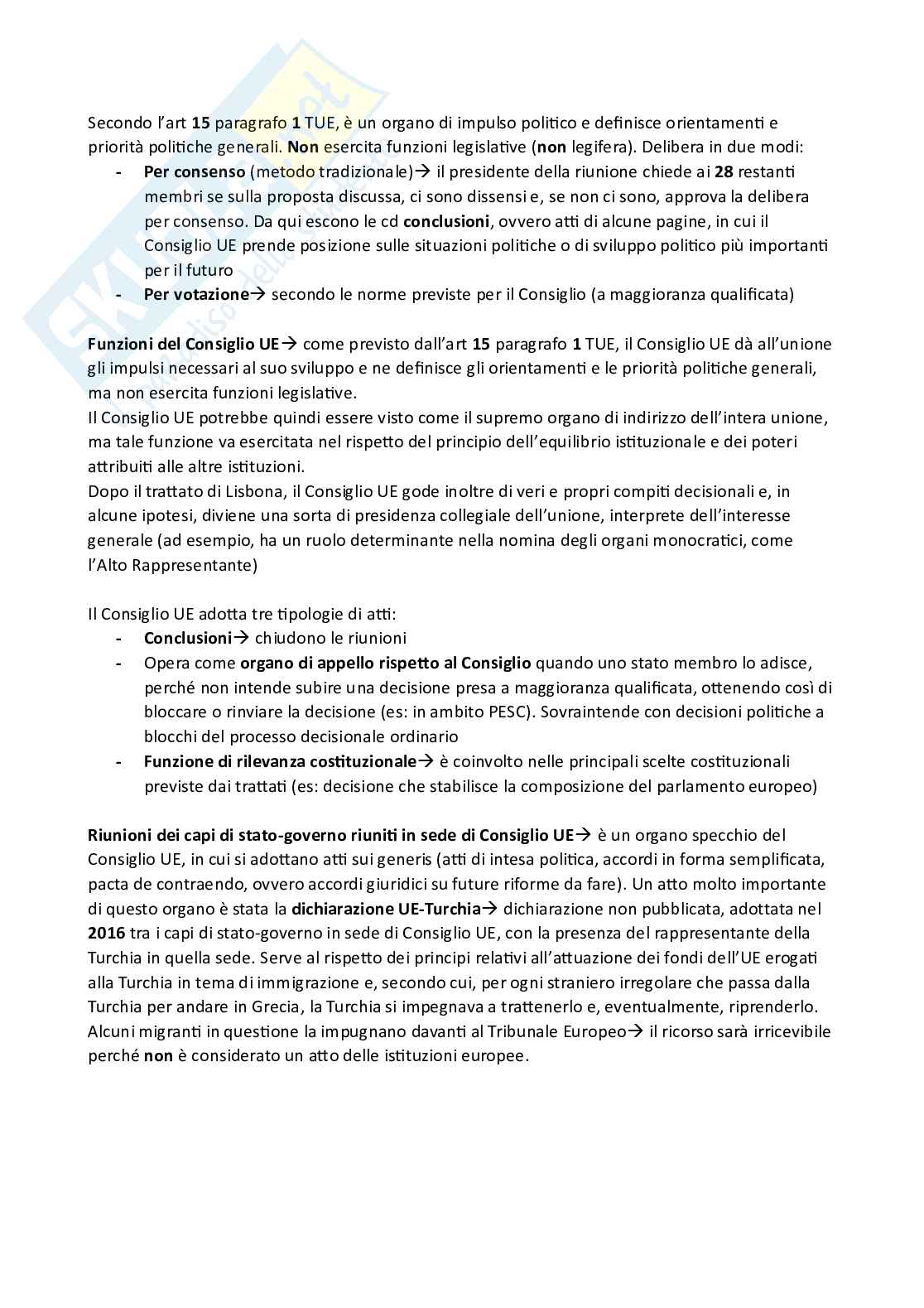 Appunti presi a lezione per l'esame di Diritto dell'Unione Europea ed integrati con il manuale Diritto dell'Unione Europea - Ottava edizione, Luigi Daniele Pag. 21