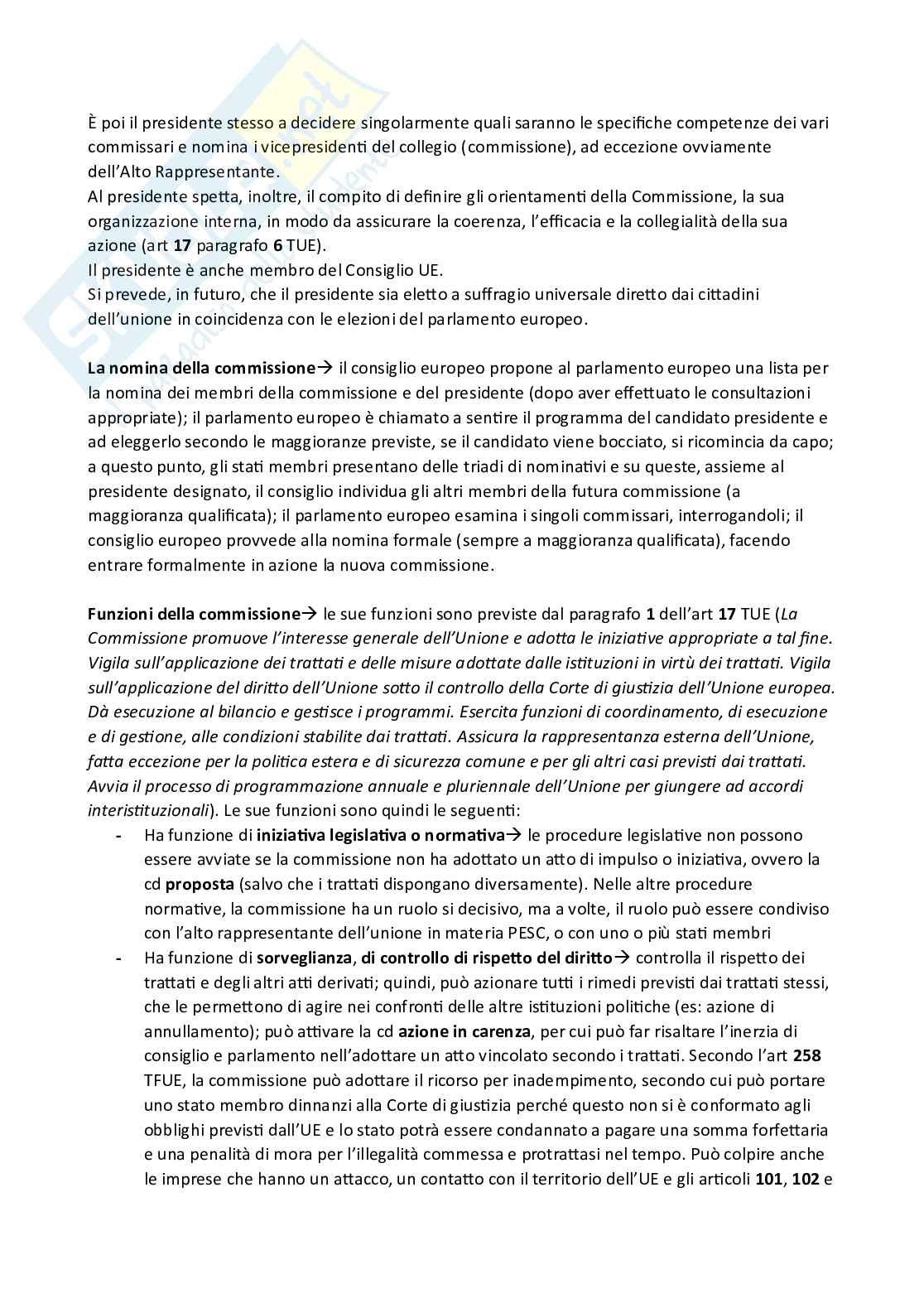 Appunti presi a lezione per l'esame di Diritto dell'Unione Europea ed integrati con il manuale Diritto dell'Unione Europea - Ottava edizione, Luigi Daniele Pag. 26