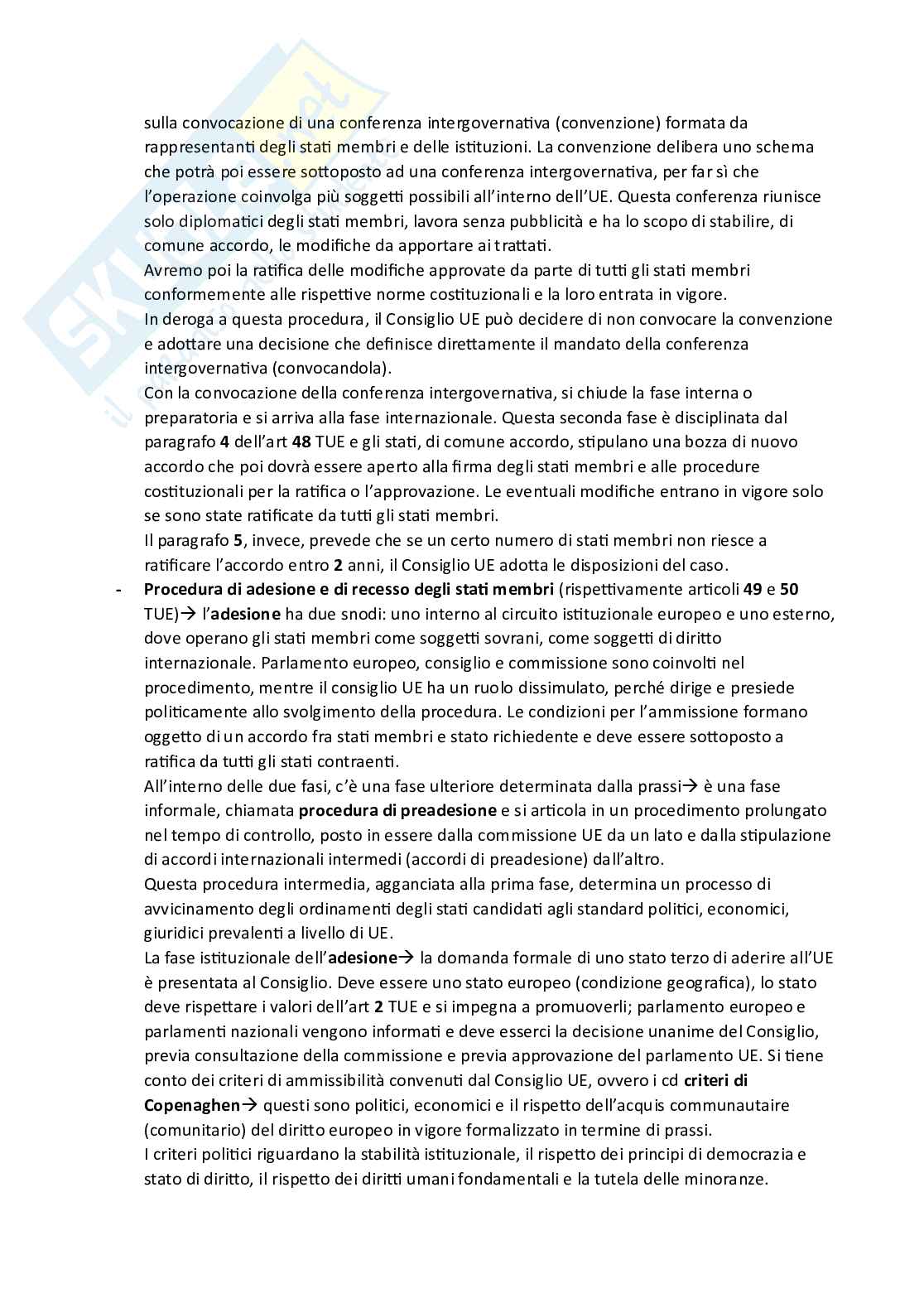 Appunti presi a lezione per l'esame di Diritto dell'Unione Europea ed integrati con il manuale Diritto dell'Unione Europea - Ottava edizione, Luigi Daniele Pag. 41