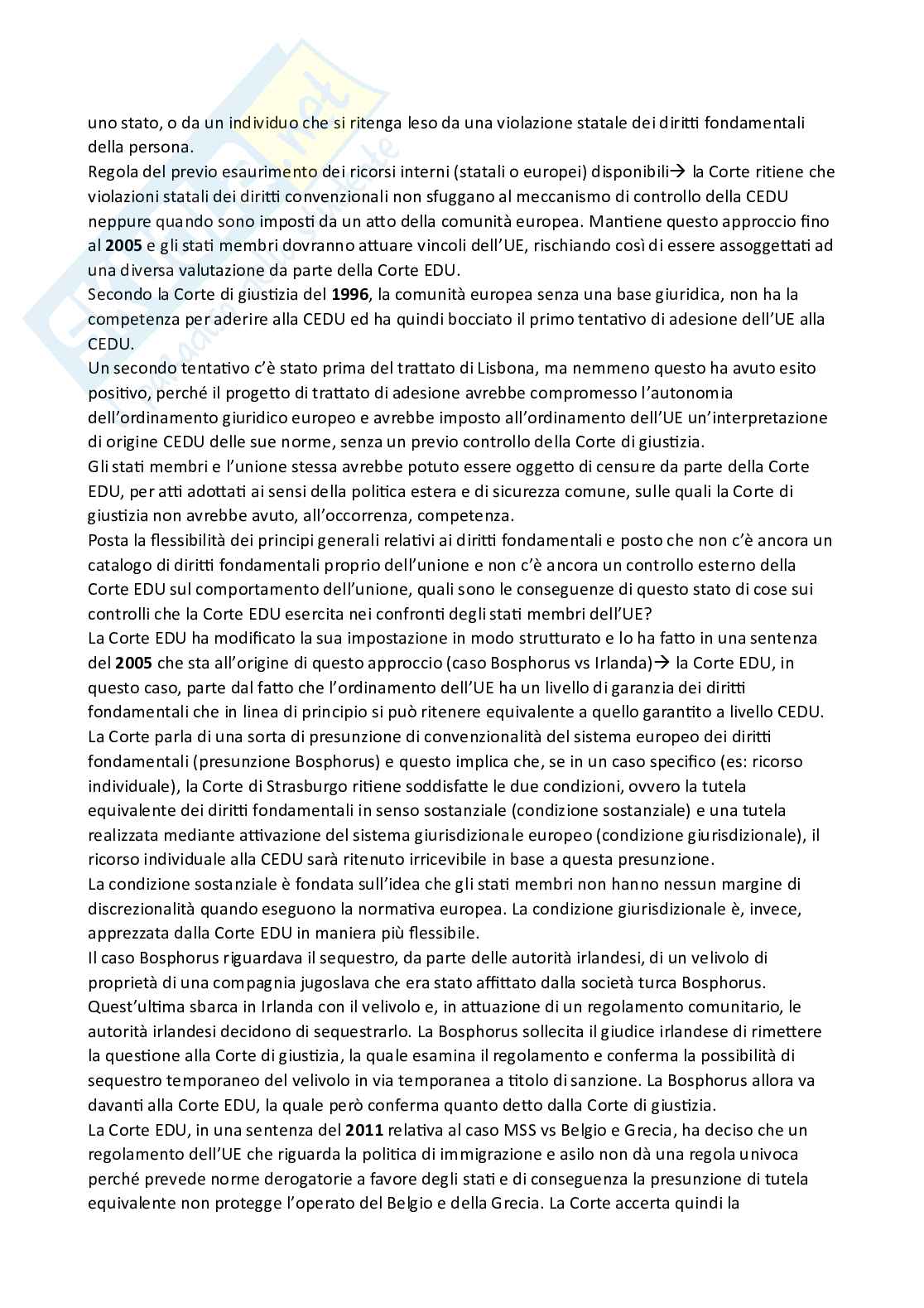 Appunti presi a lezione per l'esame di Diritto dell'Unione Europea ed integrati con il manuale Diritto dell'Unione Europea - Ottava edizione, Luigi Daniele Pag. 51