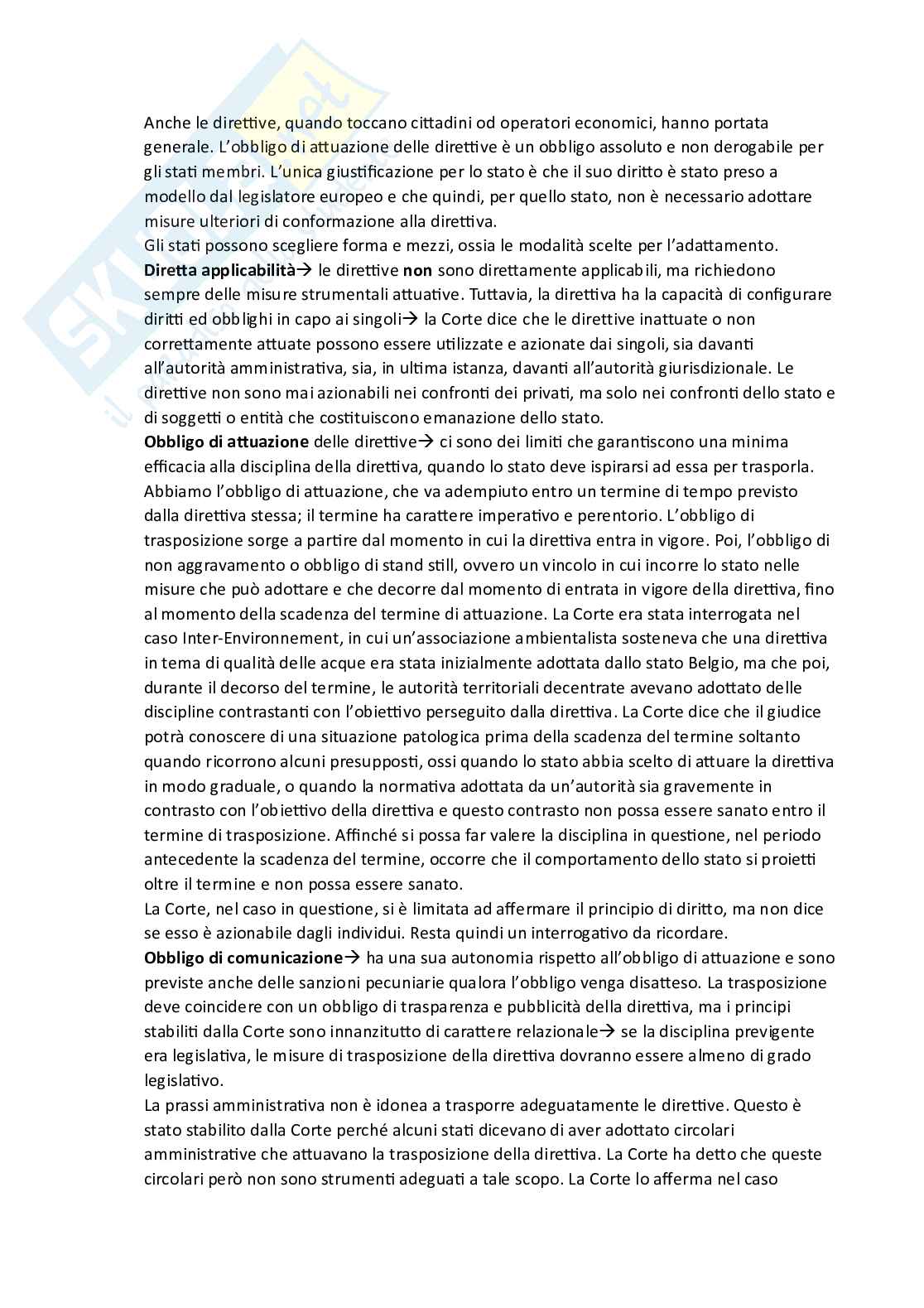 Appunti presi a lezione per l'esame di Diritto dell'Unione Europea ed integrati con il manuale Diritto dell'Unione Europea - Ottava edizione, Luigi Daniele Pag. 71