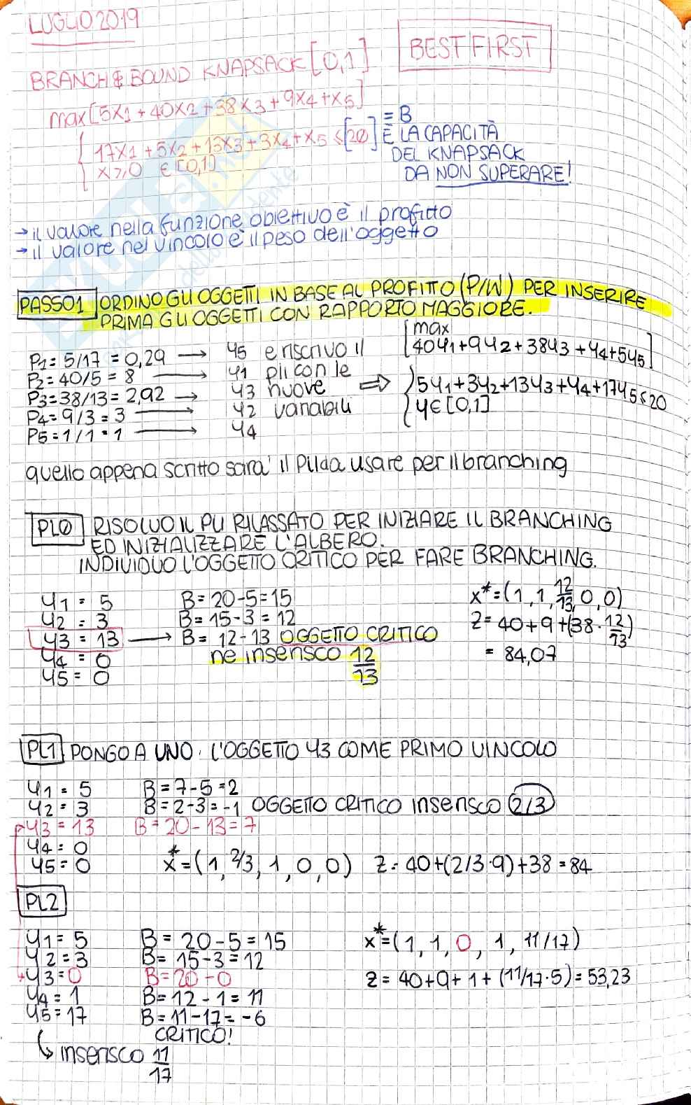 Esercizi e guide Ricerca Operativa 2 Pag. 1