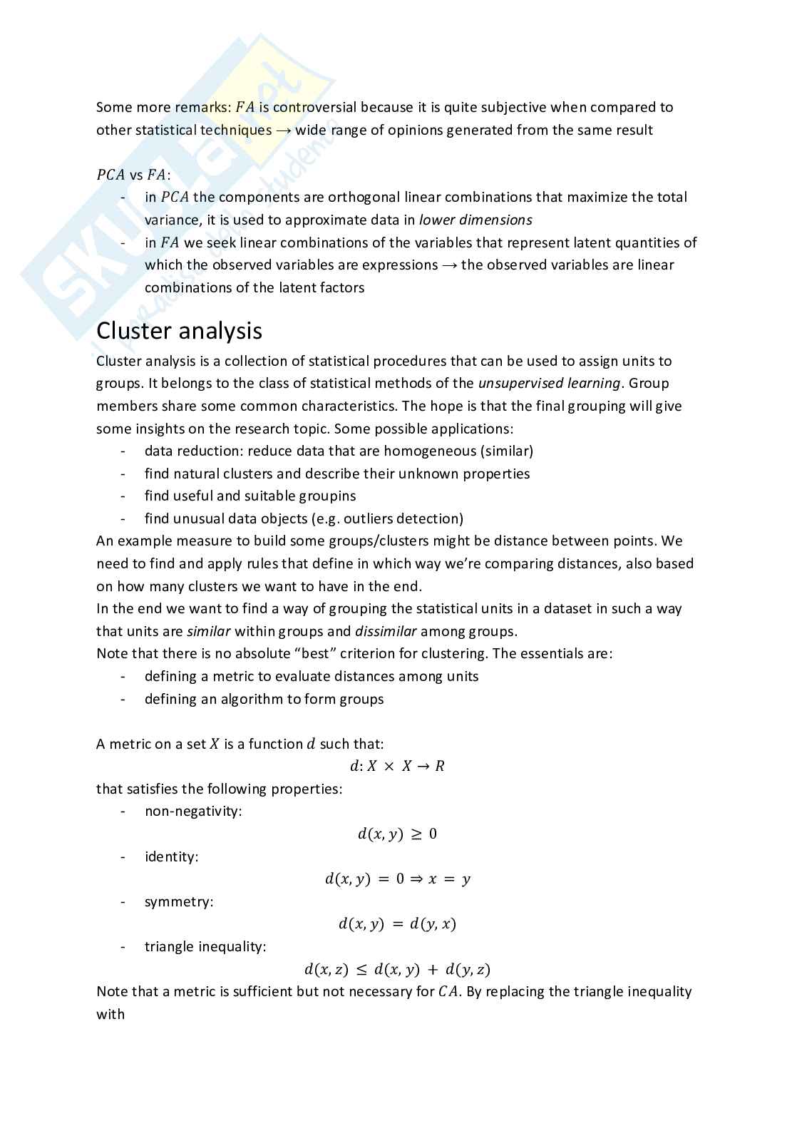 Riassunto esame Multivariate analysis and statistical learning, Prof. Merlini Stefano, libro consigliato An introduction to statistical learning (Second edition). New York: Springer., James, G., Witten, D., Hastie, T., & Tibshirani, R Pag. 16