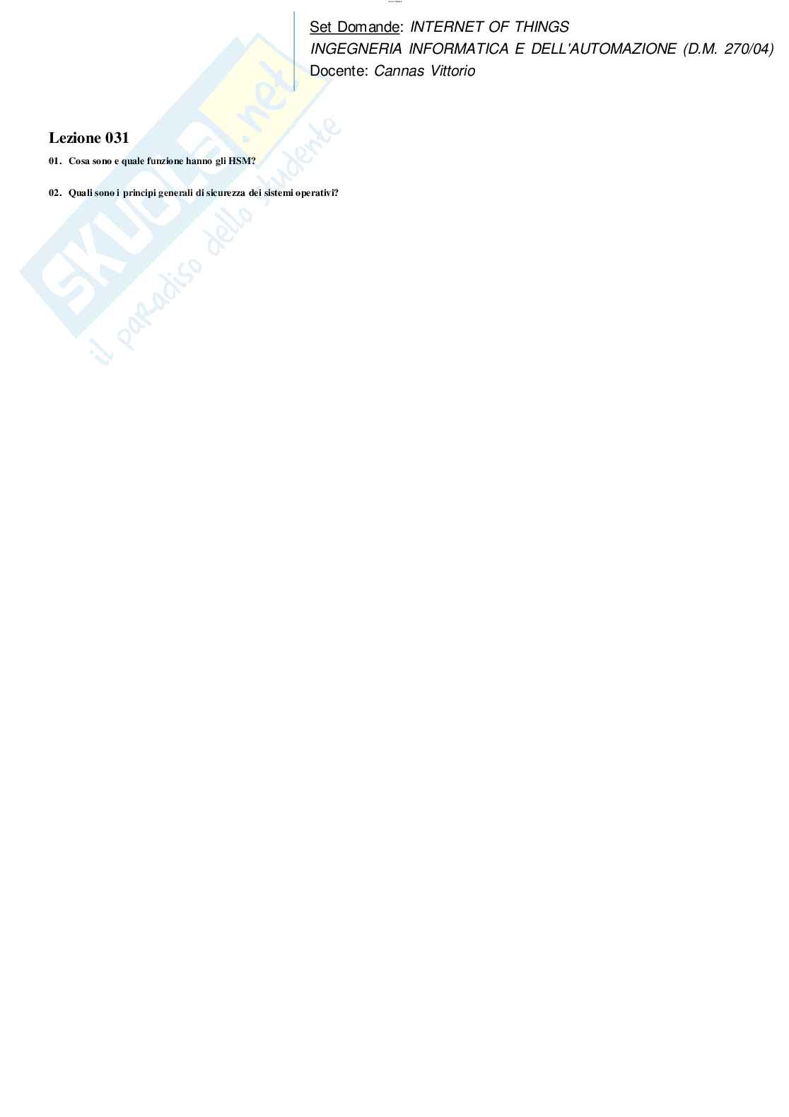 Risposte domande chiuse Internet of things aggiornate al 2024  Pag. 36