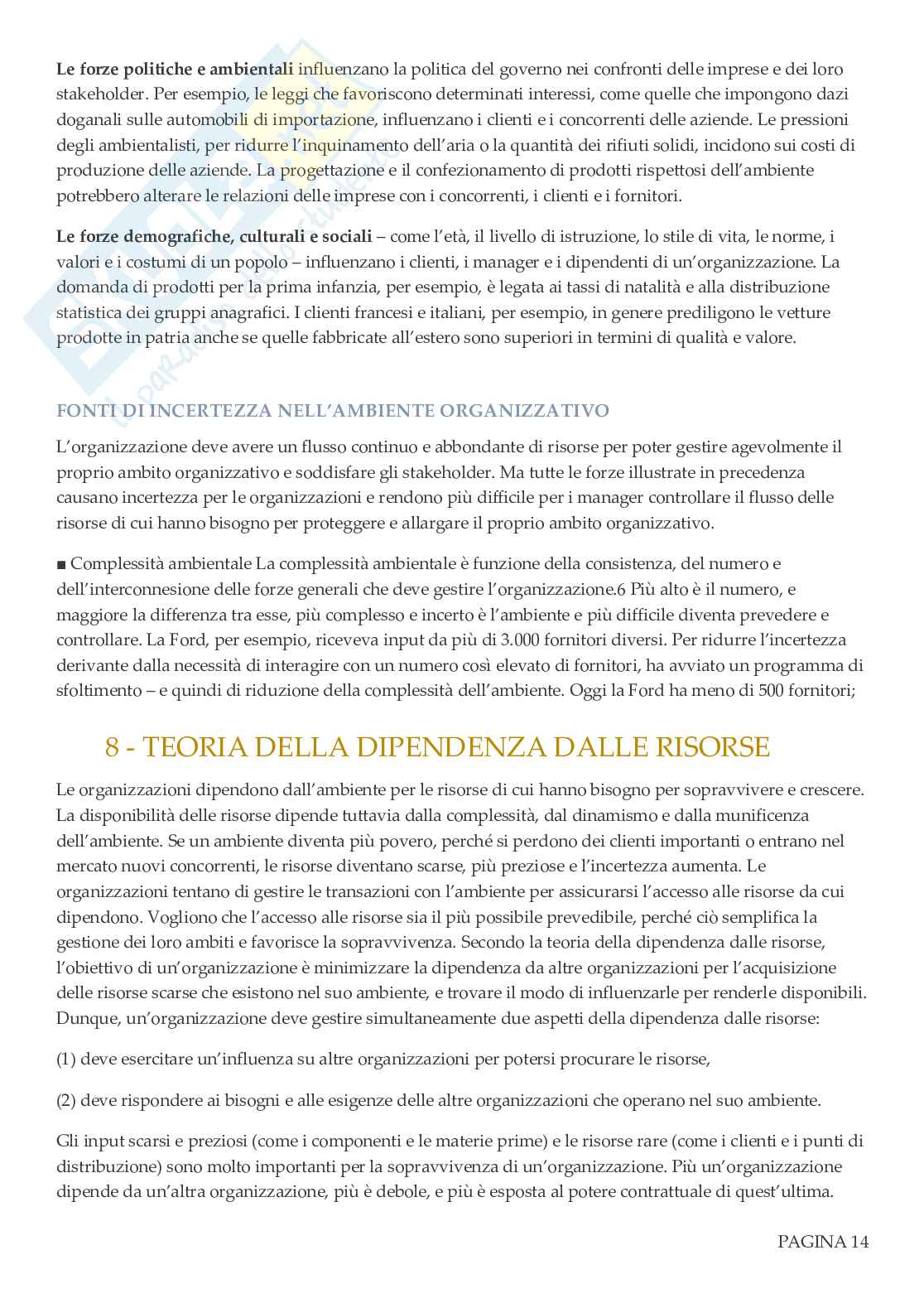 Organizzazione aziendale Pag. 16