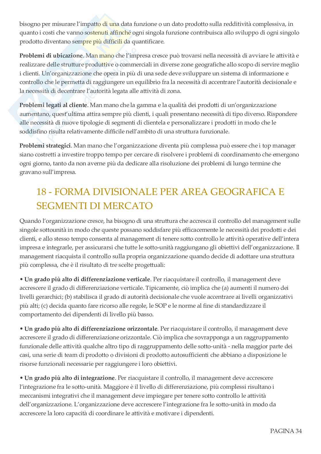 Organizzazione aziendale Pag. 36