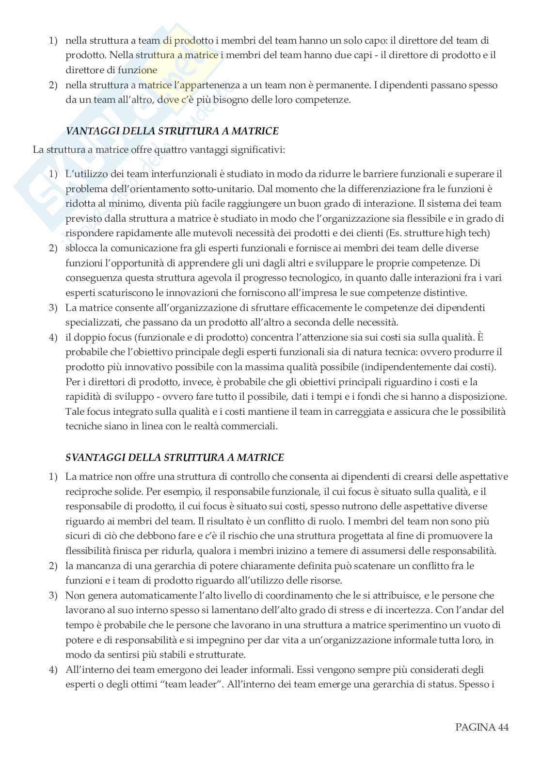 Organizzazione aziendale Pag. 46