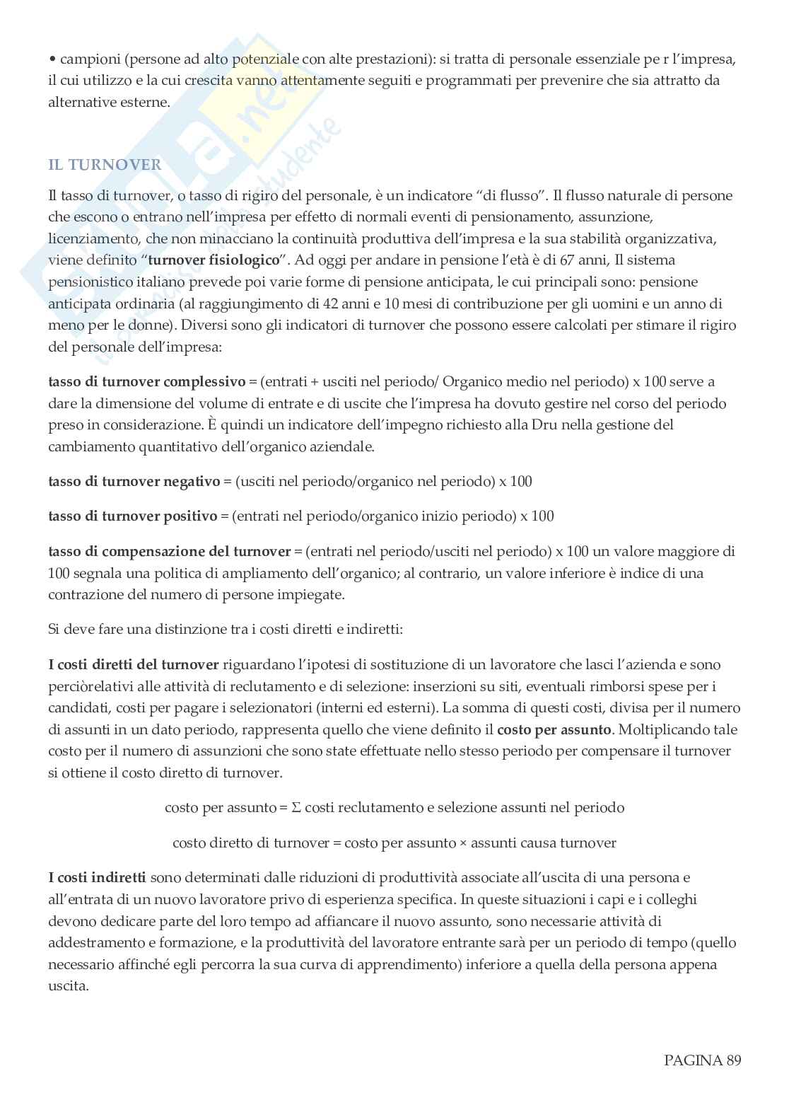 Organizzazione aziendale Pag. 91