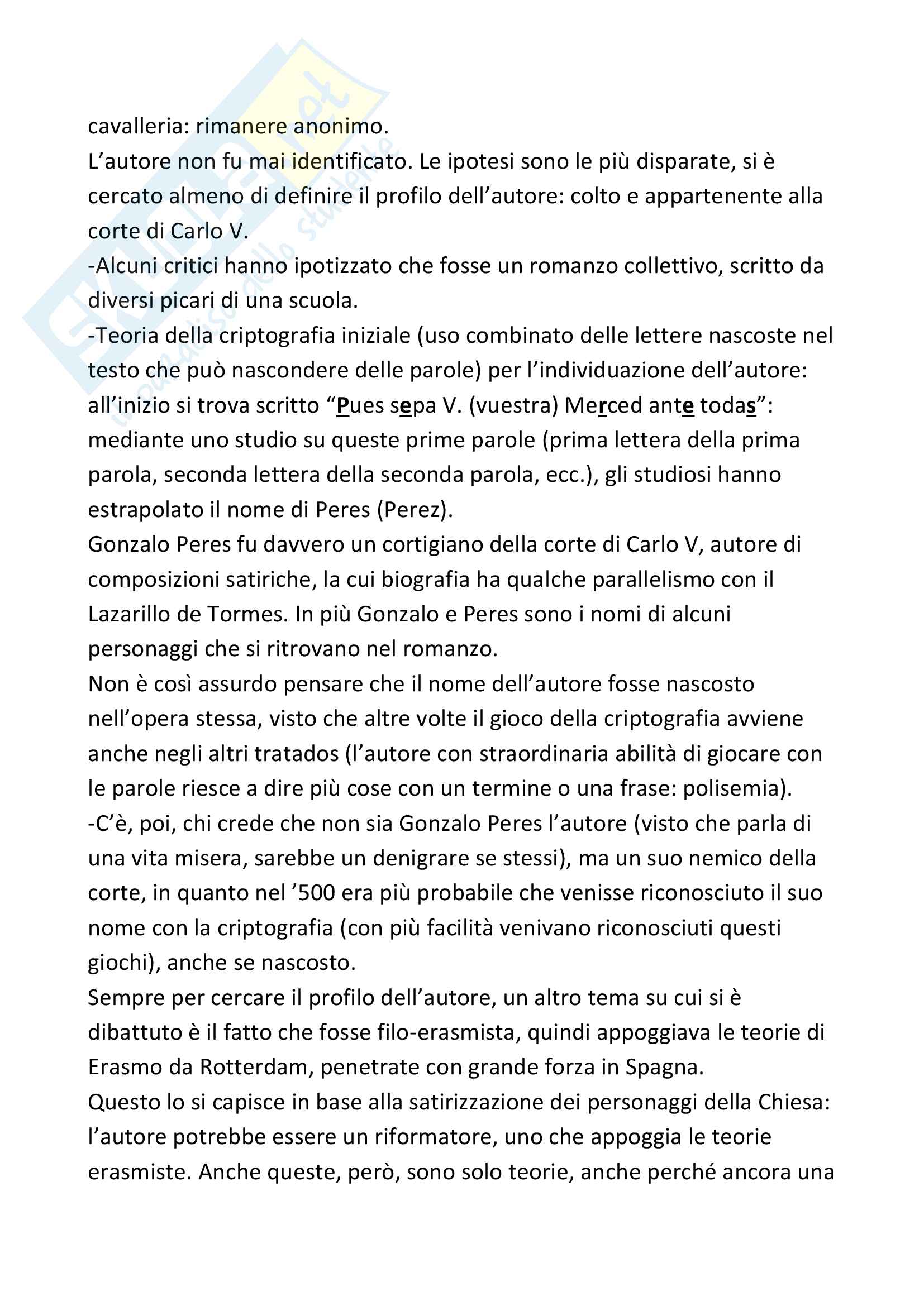 Letteratura spagnola, dalle origini della lingua a Don Chisciotte Pag. 46