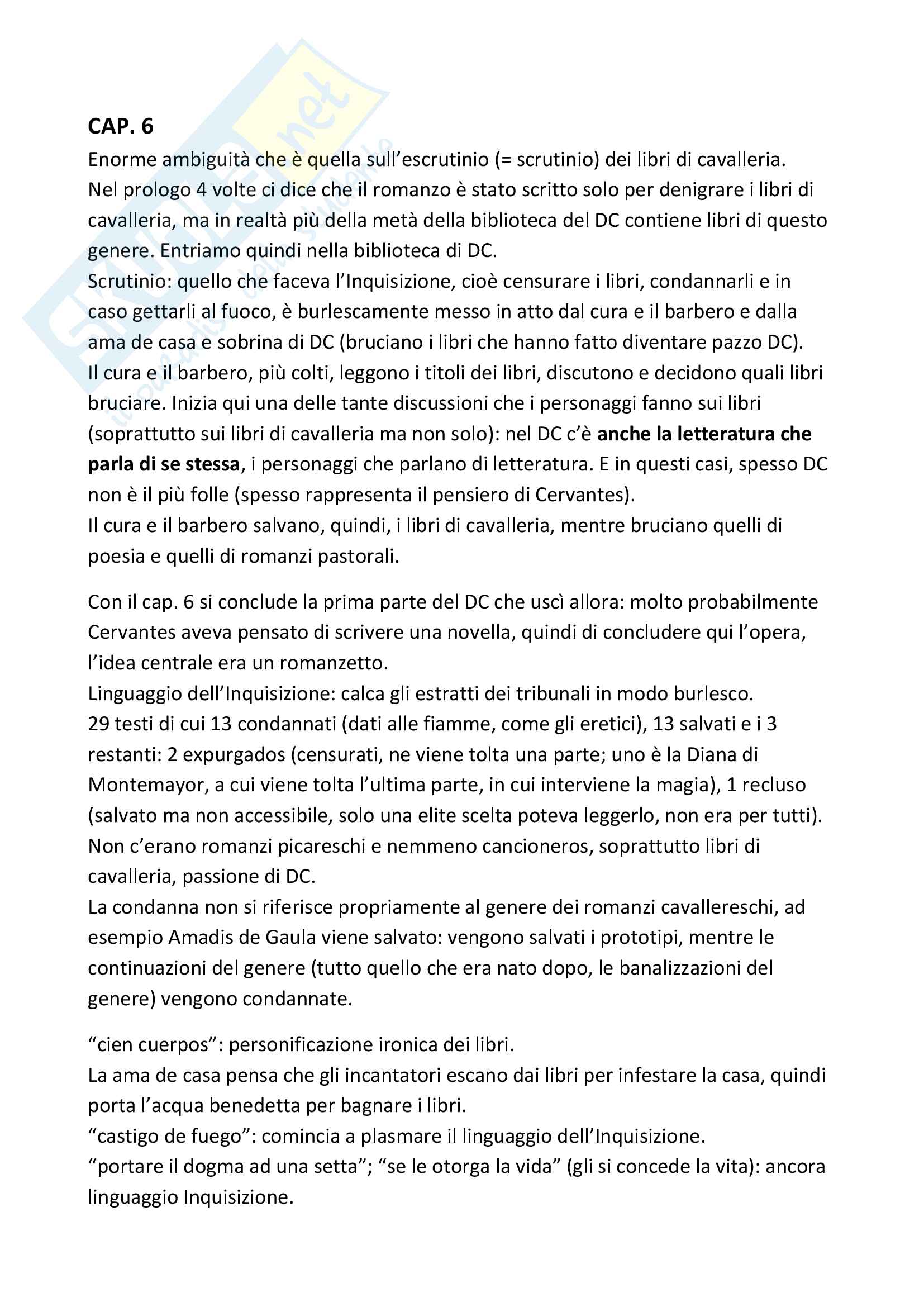 Letteratura spagnola, dalle origini della lingua a Don Chisciotte Pag. 71