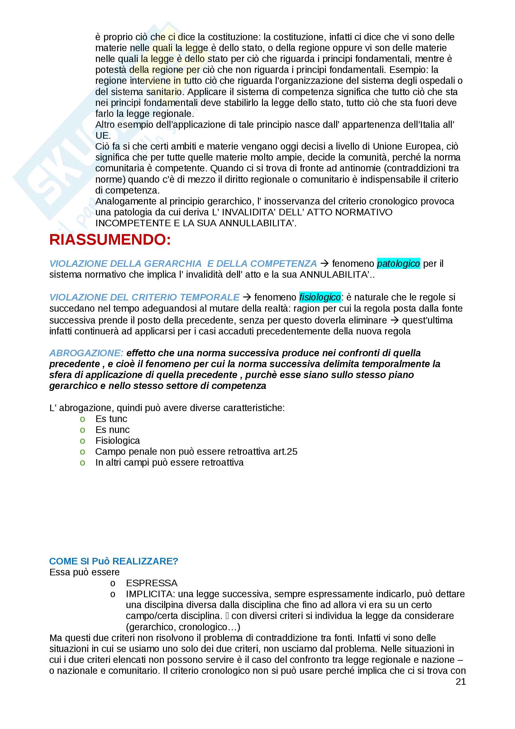 Appunti di Istituzioni di Diritto pubblico Pag. 21