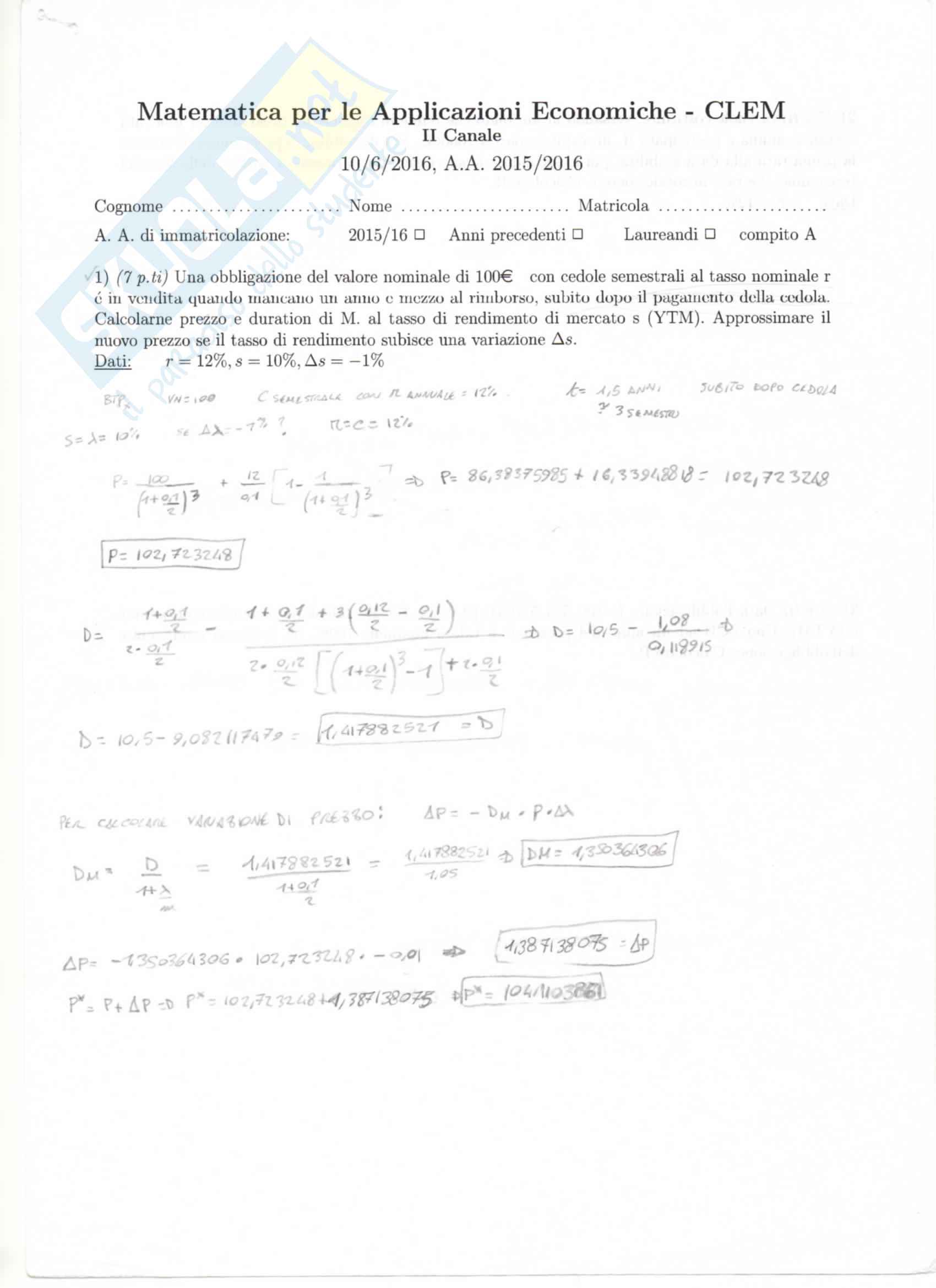 Compiti Passati svolti Pag. 1