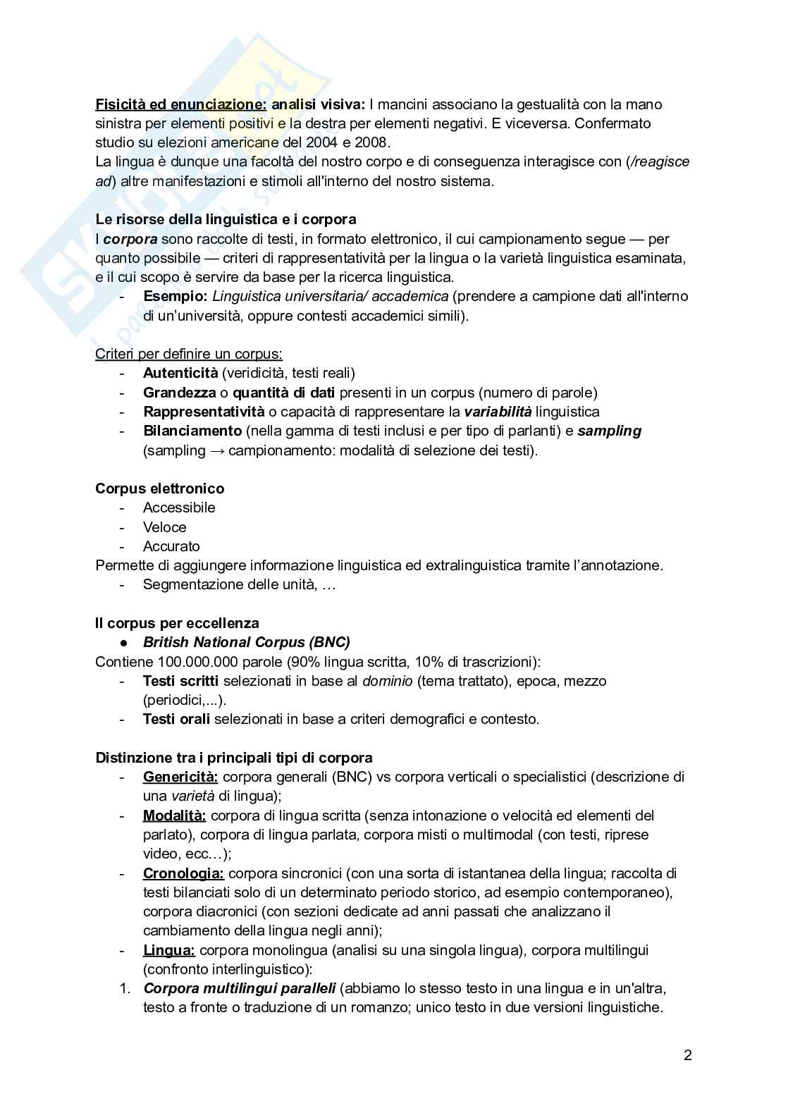 Linguistica generale 1 Pag. 2