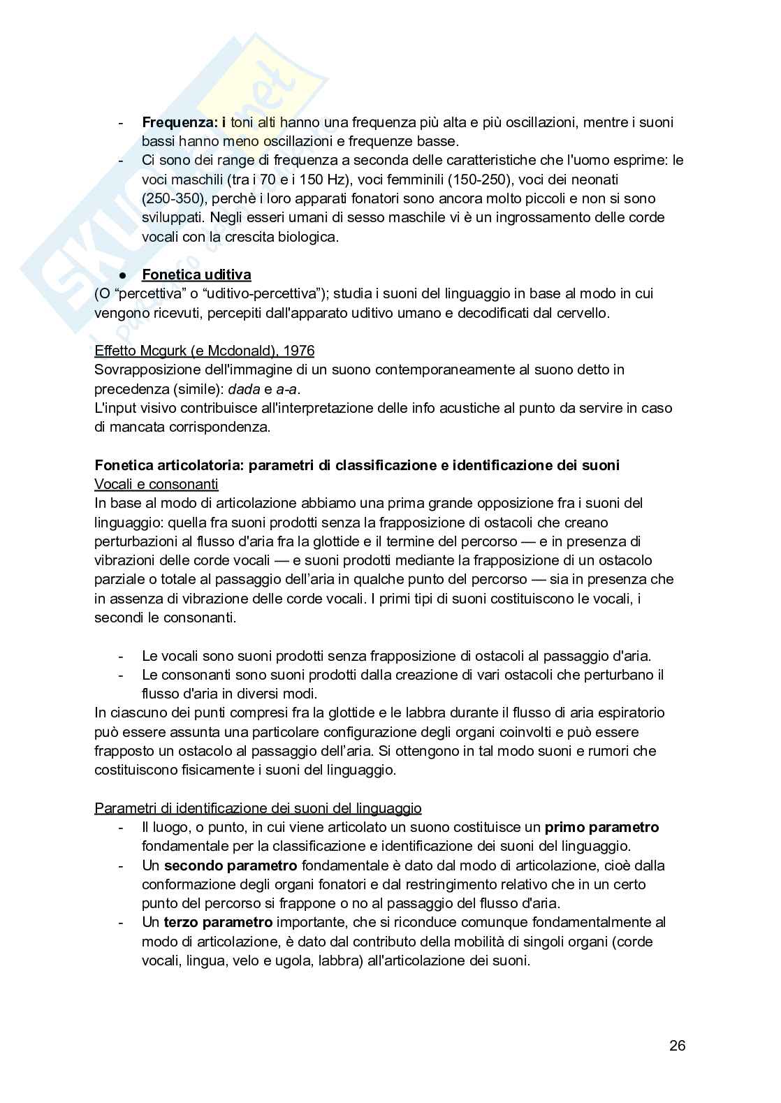 Linguistica generale 1 Pag. 26