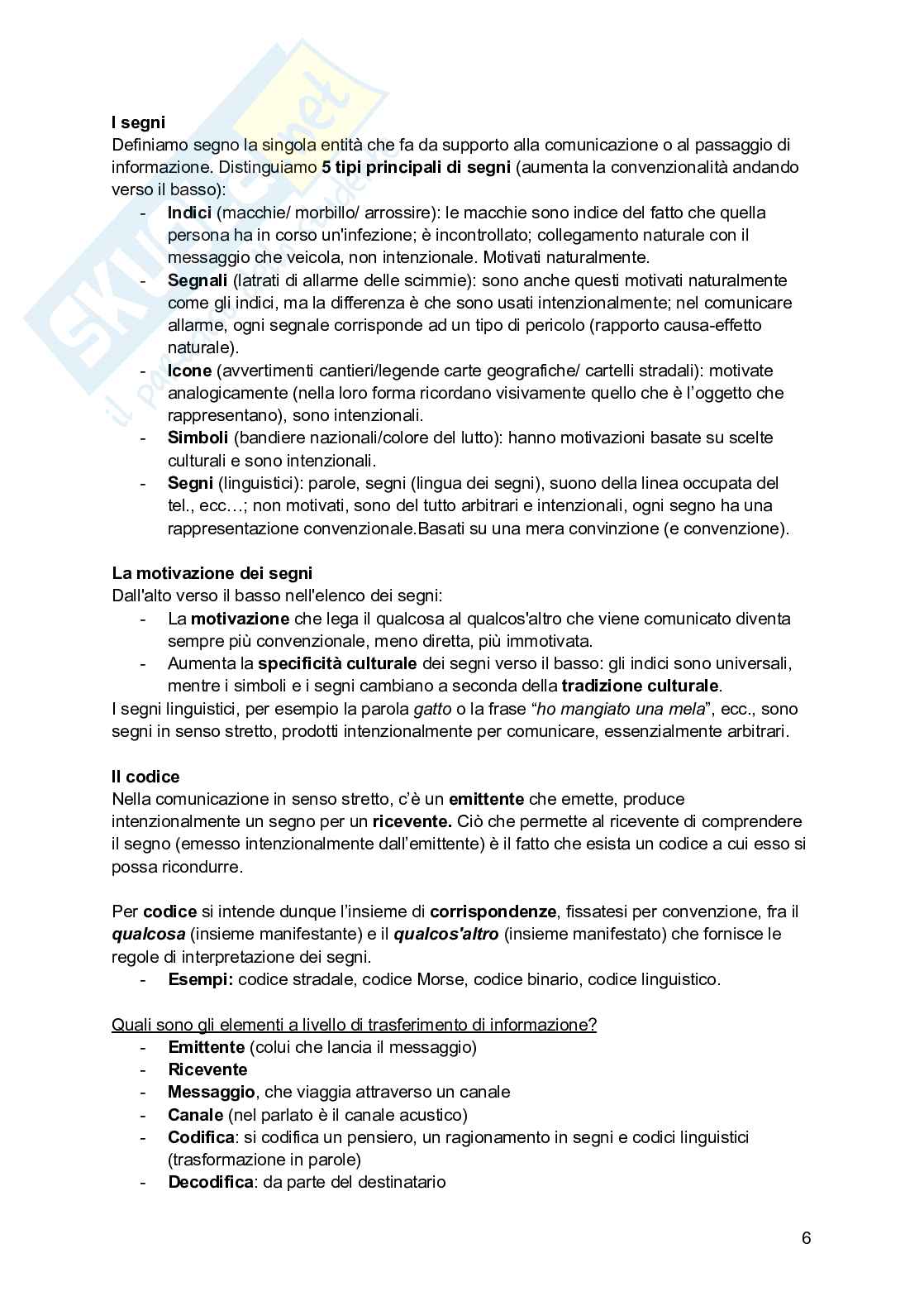 Linguistica generale 1 Pag. 6