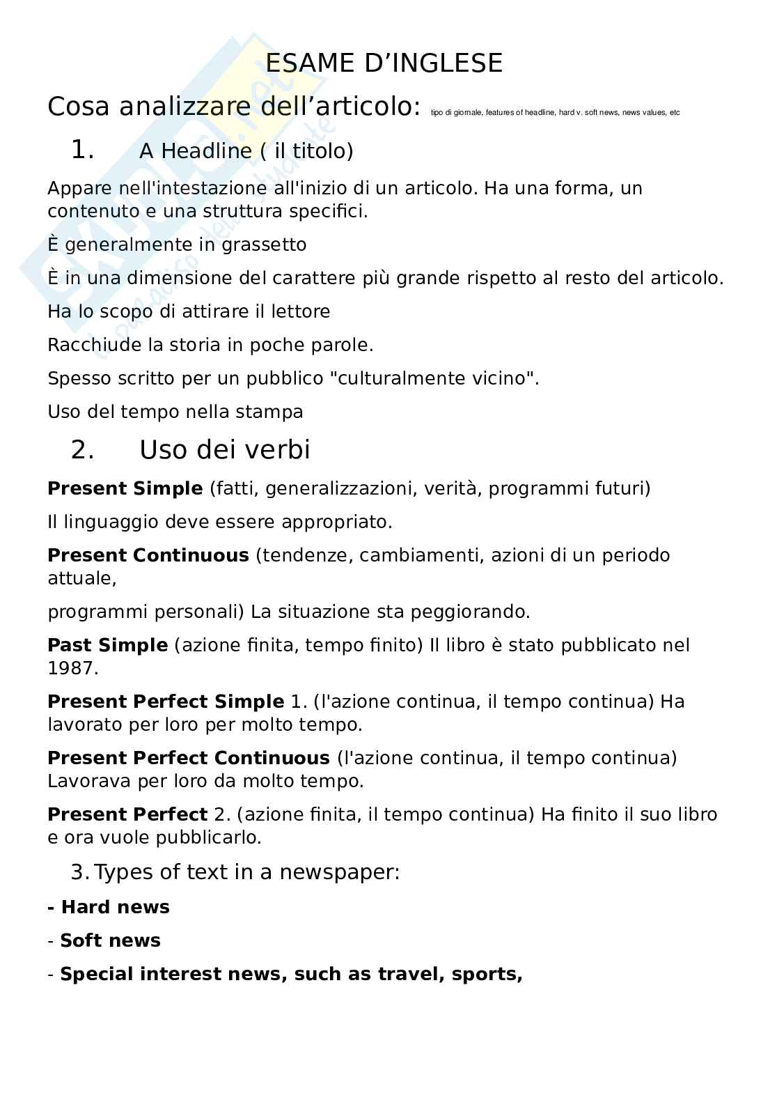 Analisi notizie  Pag. 1