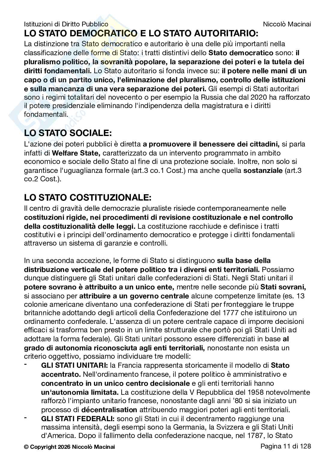 Riassunto esame Diritto costituzionale , Prof. Cardone Andrea, libro consigliato Istituzioni di diritto pubblico , Cardone, Cortese, Deffenu  Pag. 11