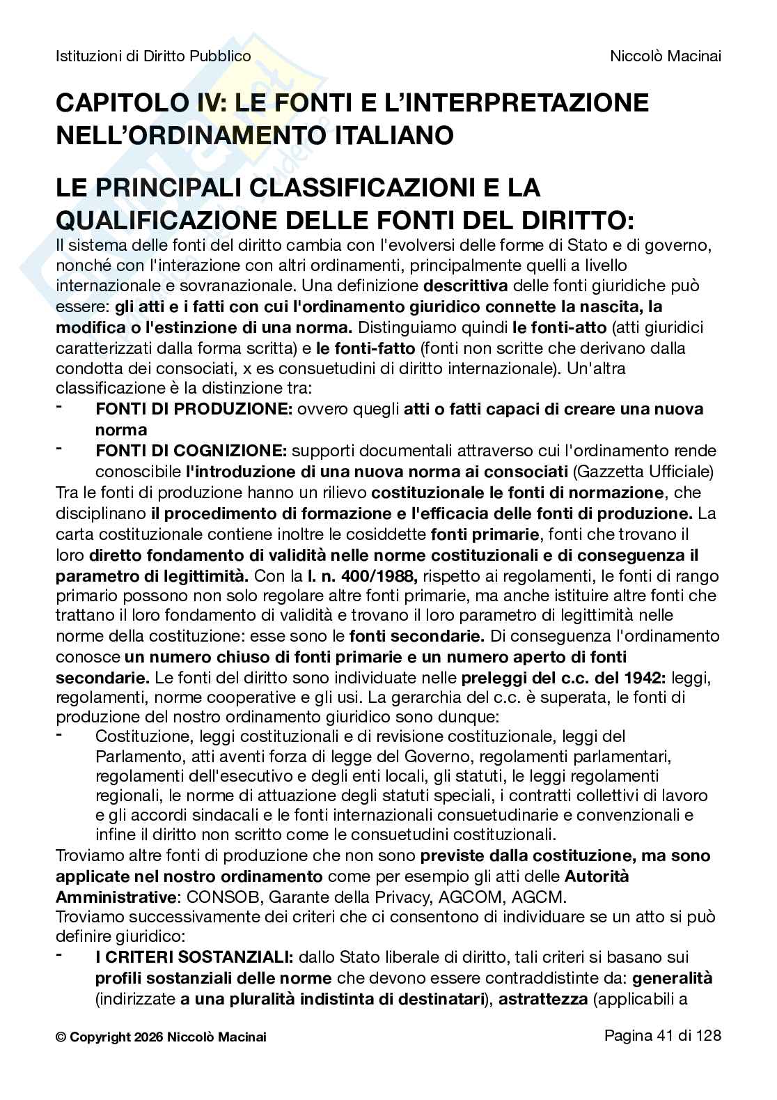 Riassunto esame Diritto costituzionale , Prof. Cardone Andrea, libro consigliato Istituzioni di diritto pubblico , Cardone, Cortese, Deffenu  Pag. 41